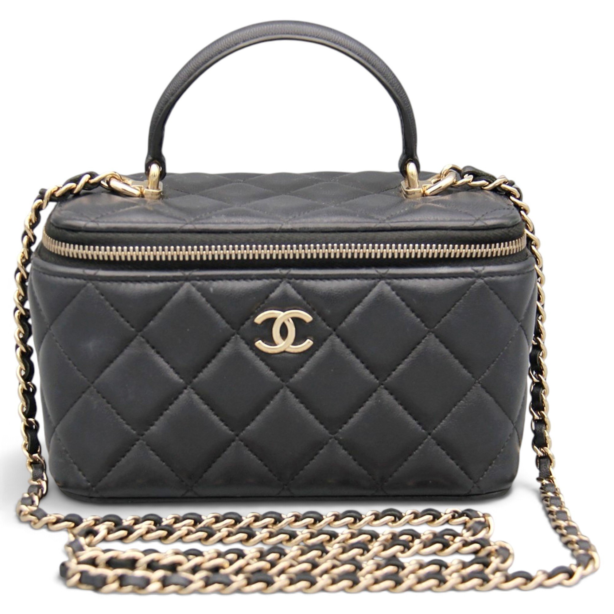 Trendy CC Vanity leather handbag