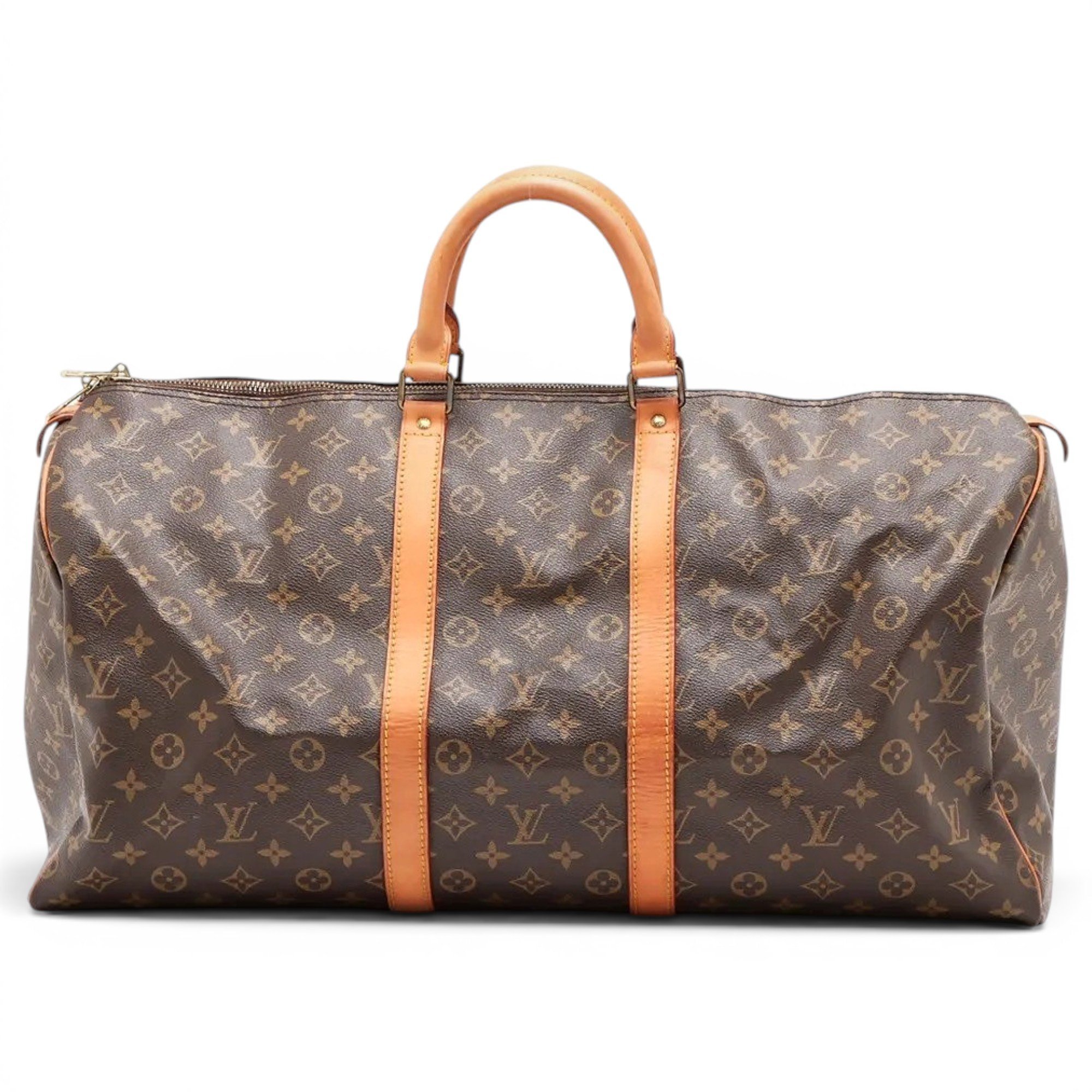 Keepall leather travel bag