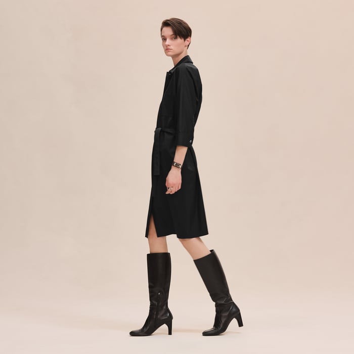 Noir Shirt Dress