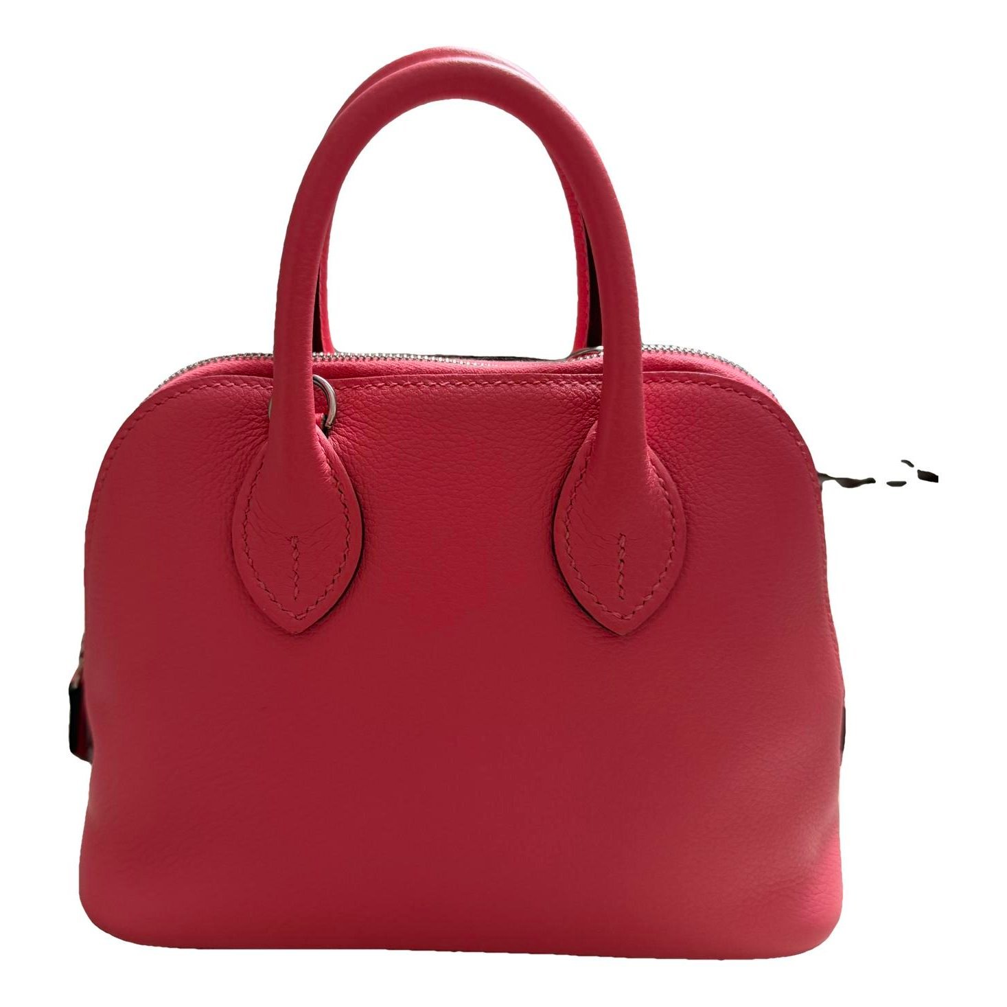 Hermes Bolide Handbag Rose Azalee Evercolor Leather 1923