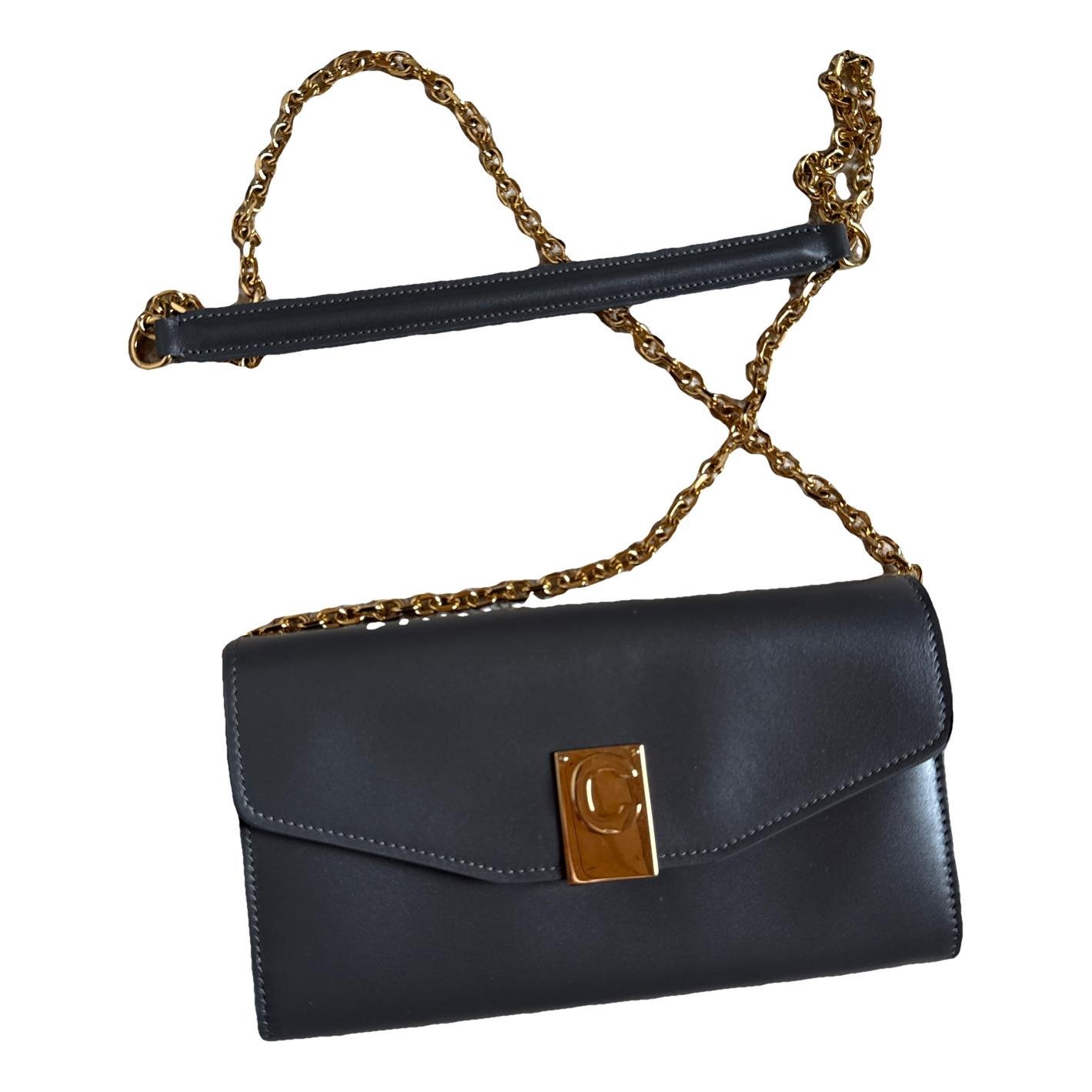 Leather clutch bag