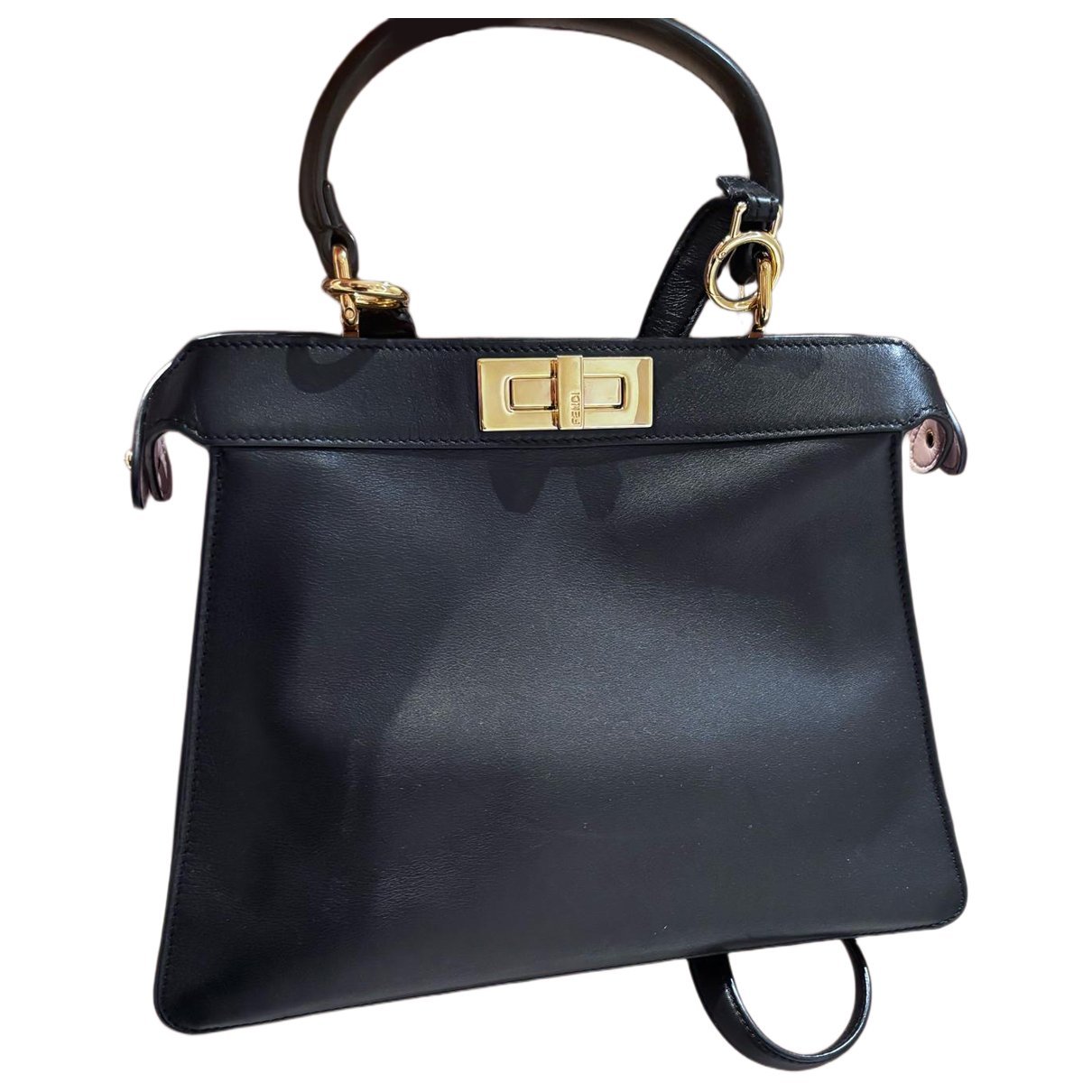 Peekaboo regular pocket leather handbag