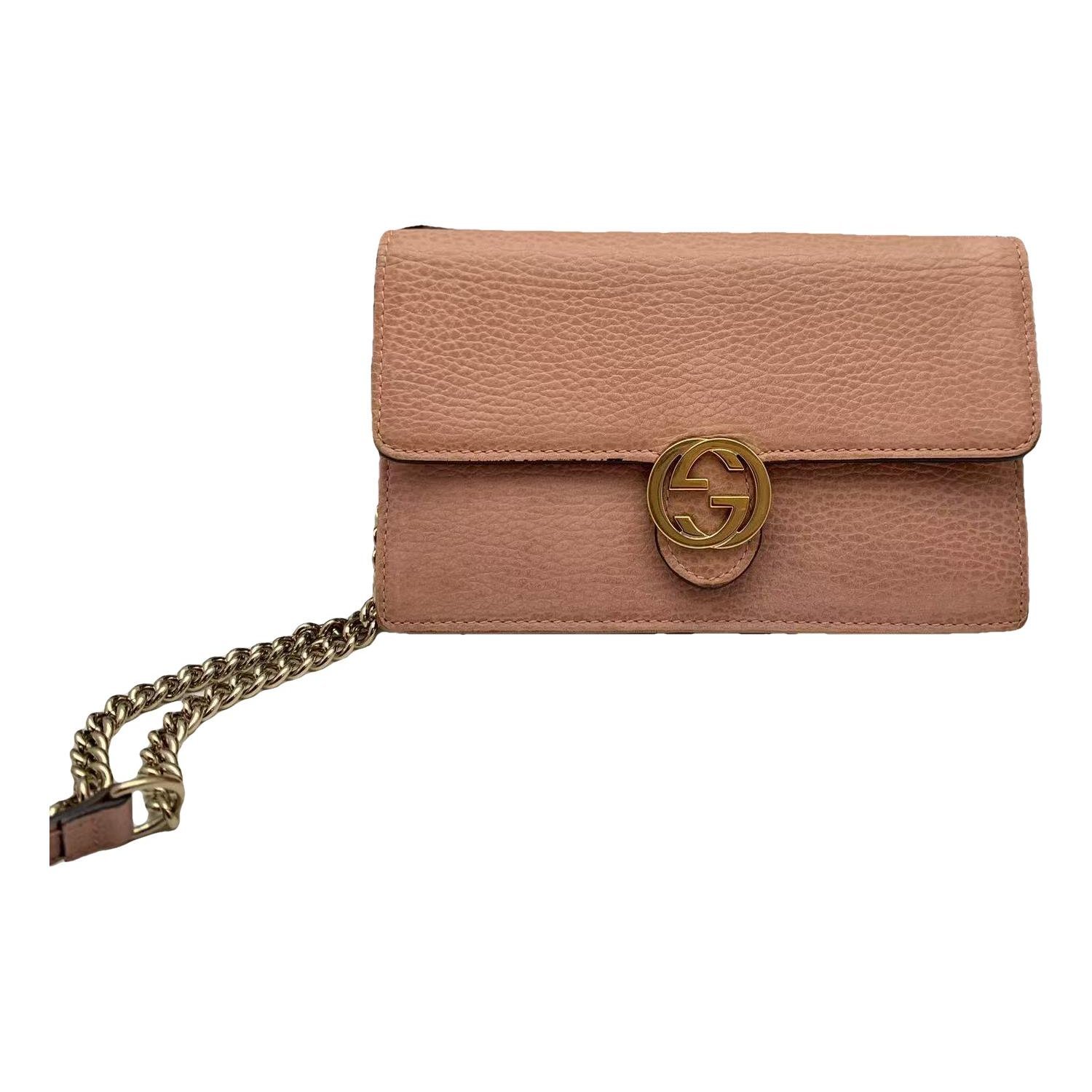 Interlocking leather handbag