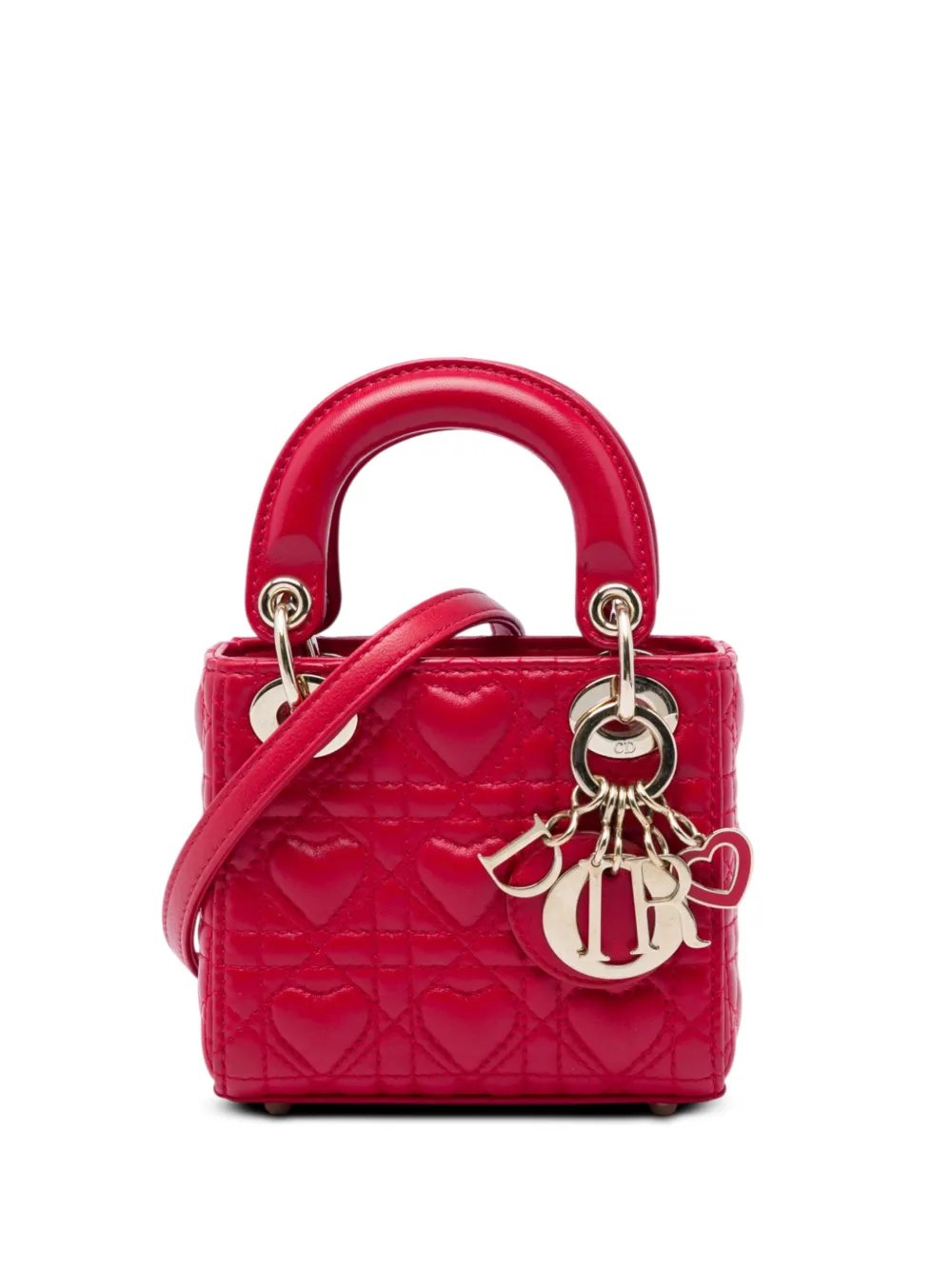2021 DiorAmour Micro Lambskin Cannage Lady Dior satchel