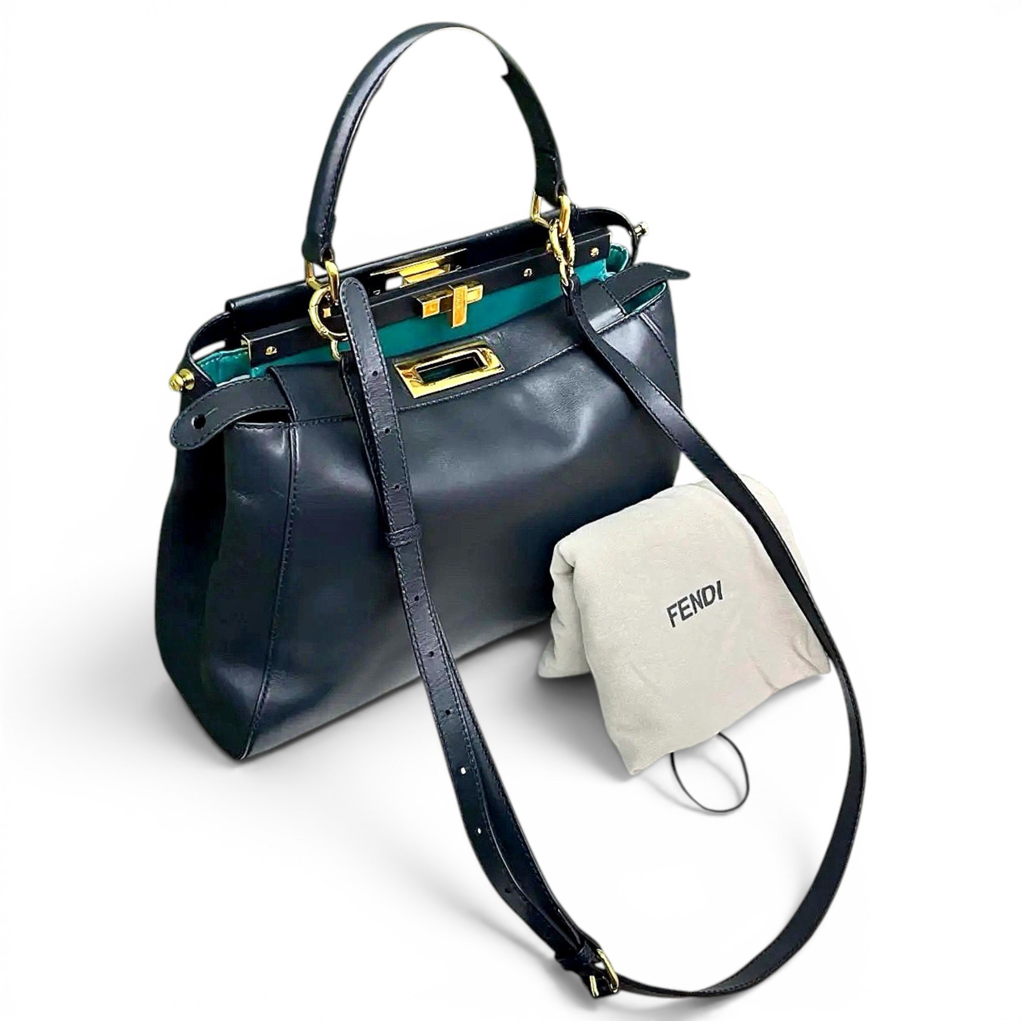 Peekaboo leather handbag