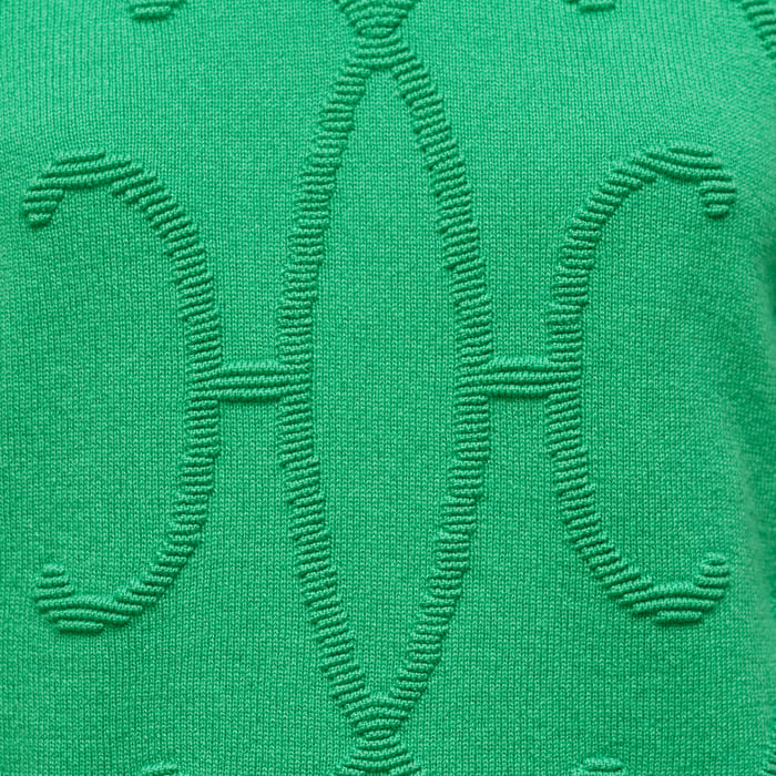 Vert Mélisse Cashmere "H Lift" Long-sleeve Sweater