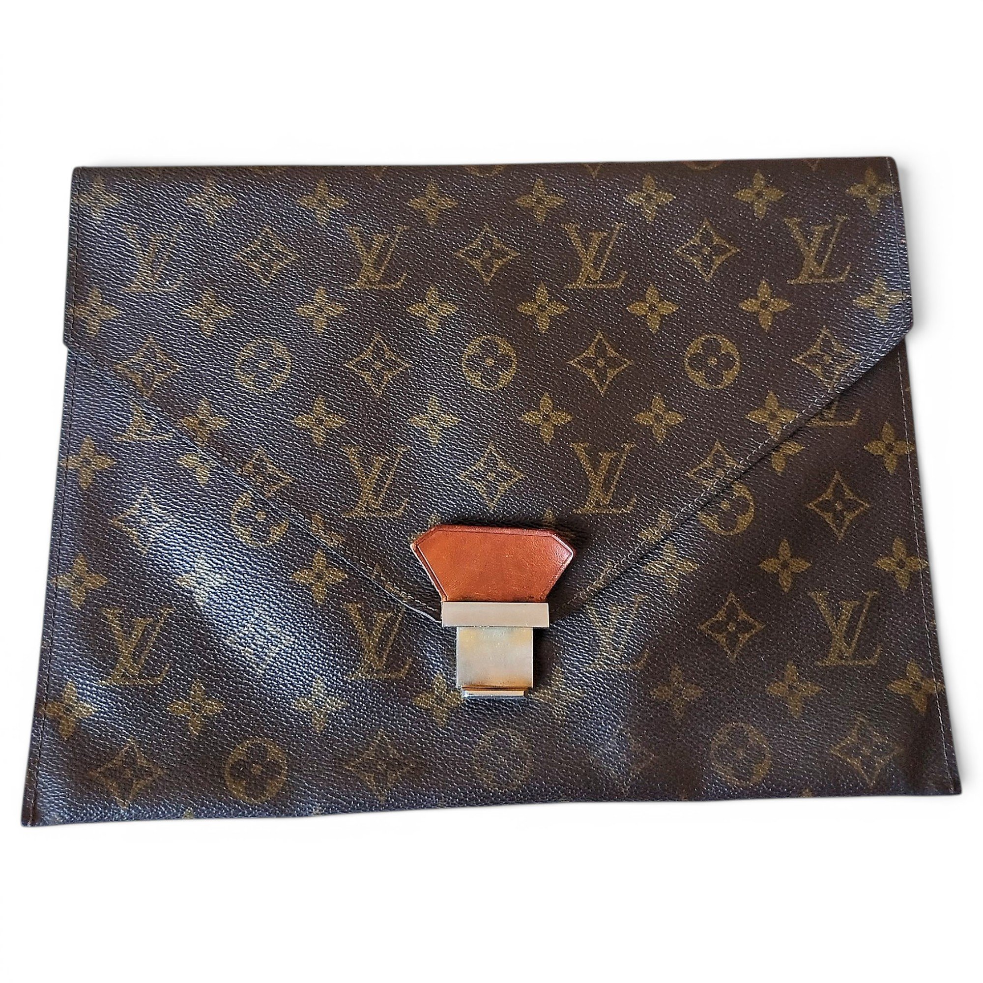 Sénateur leather clutch bag