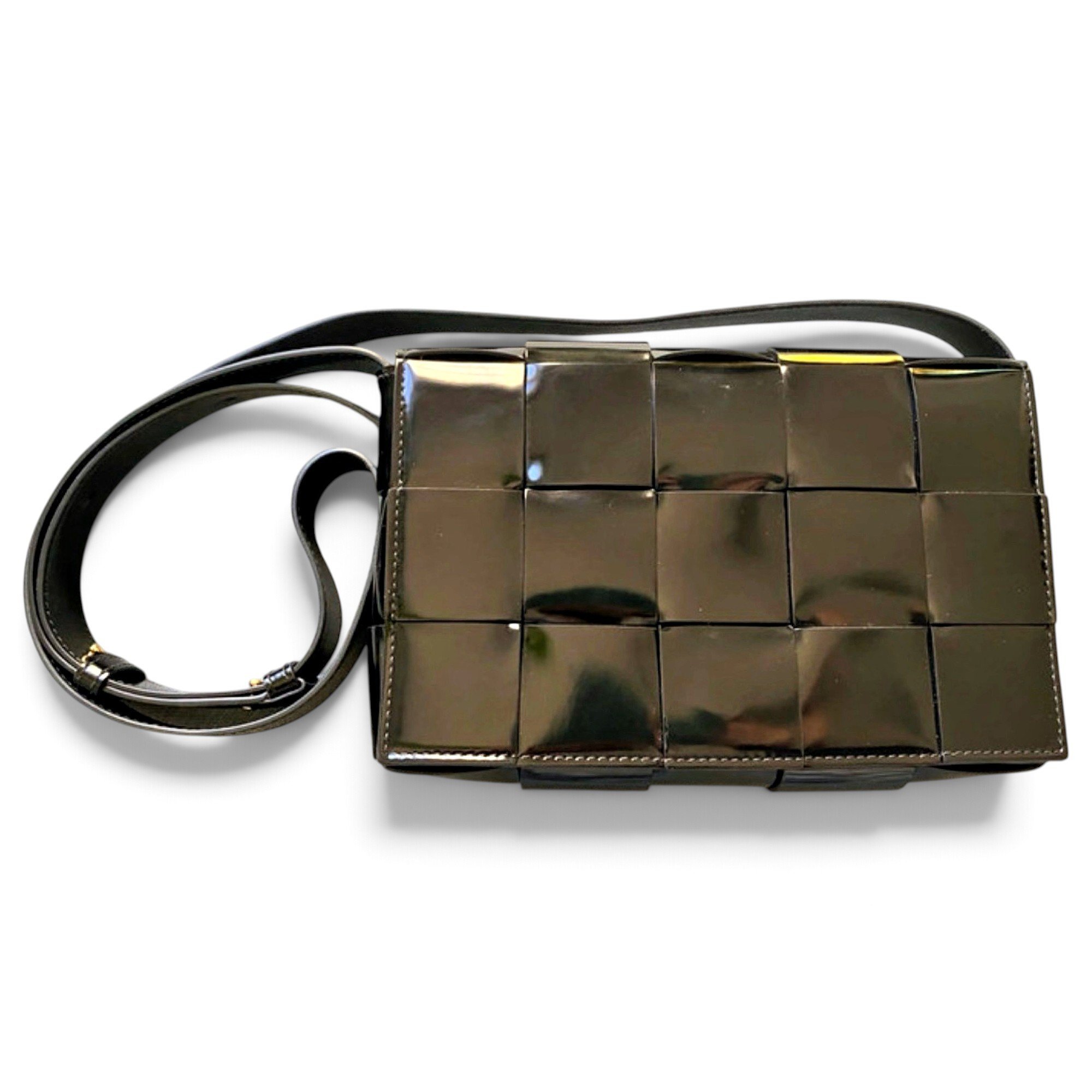 Cassette leather crossbody bag