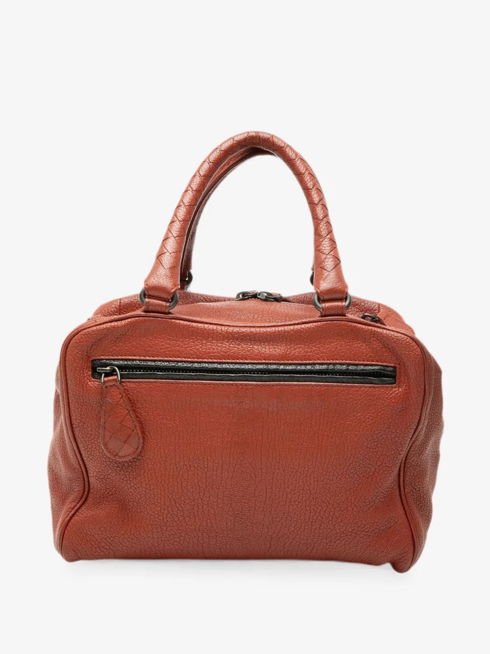 Bottega Veneta 2012-2026 Small Intrecciato Trimmed Goatskin Madras Heritage Brera handbag
