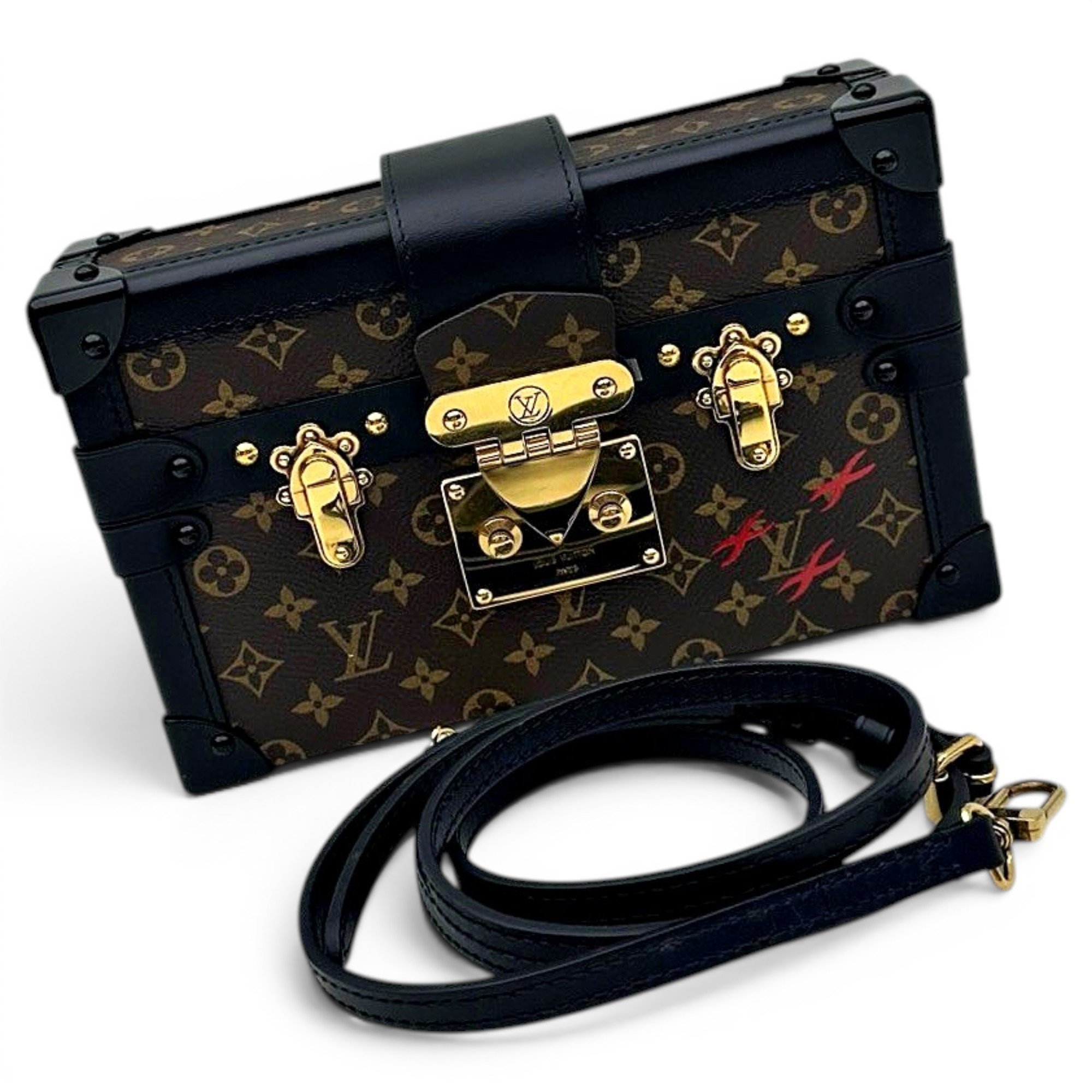 Petite Malle leather handbag
