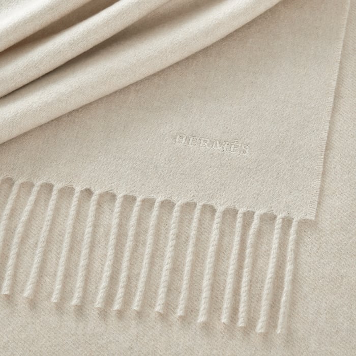 Écru Chiné Unie Brodee Muffler