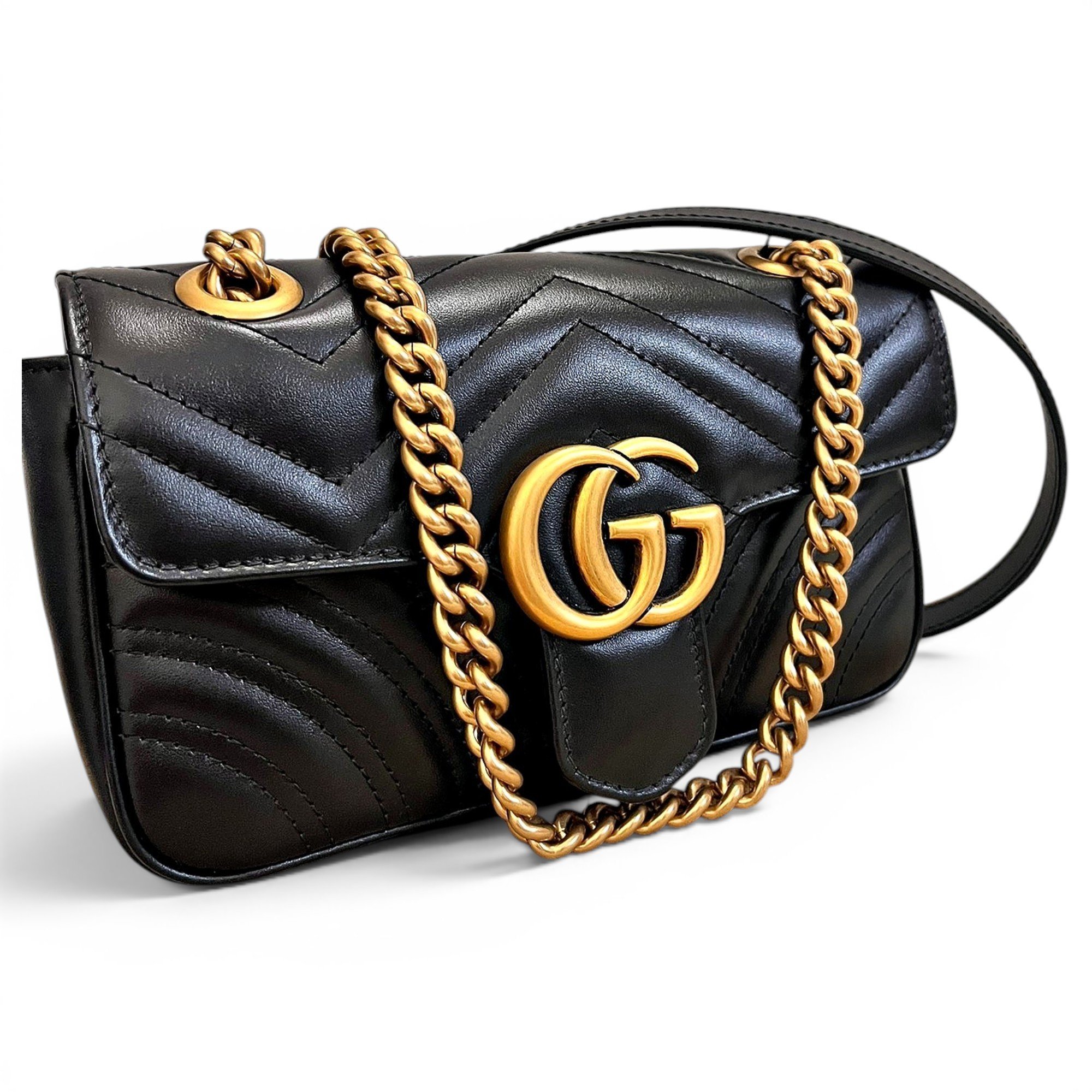 GG Marmont Flap leather crossbody bag