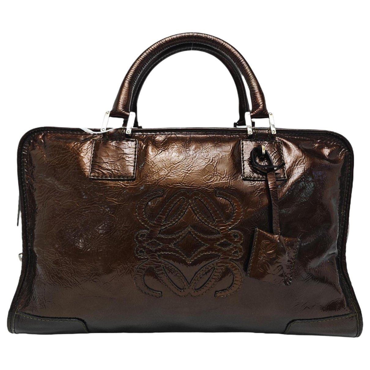 Loewe Amazona patent leather handbag