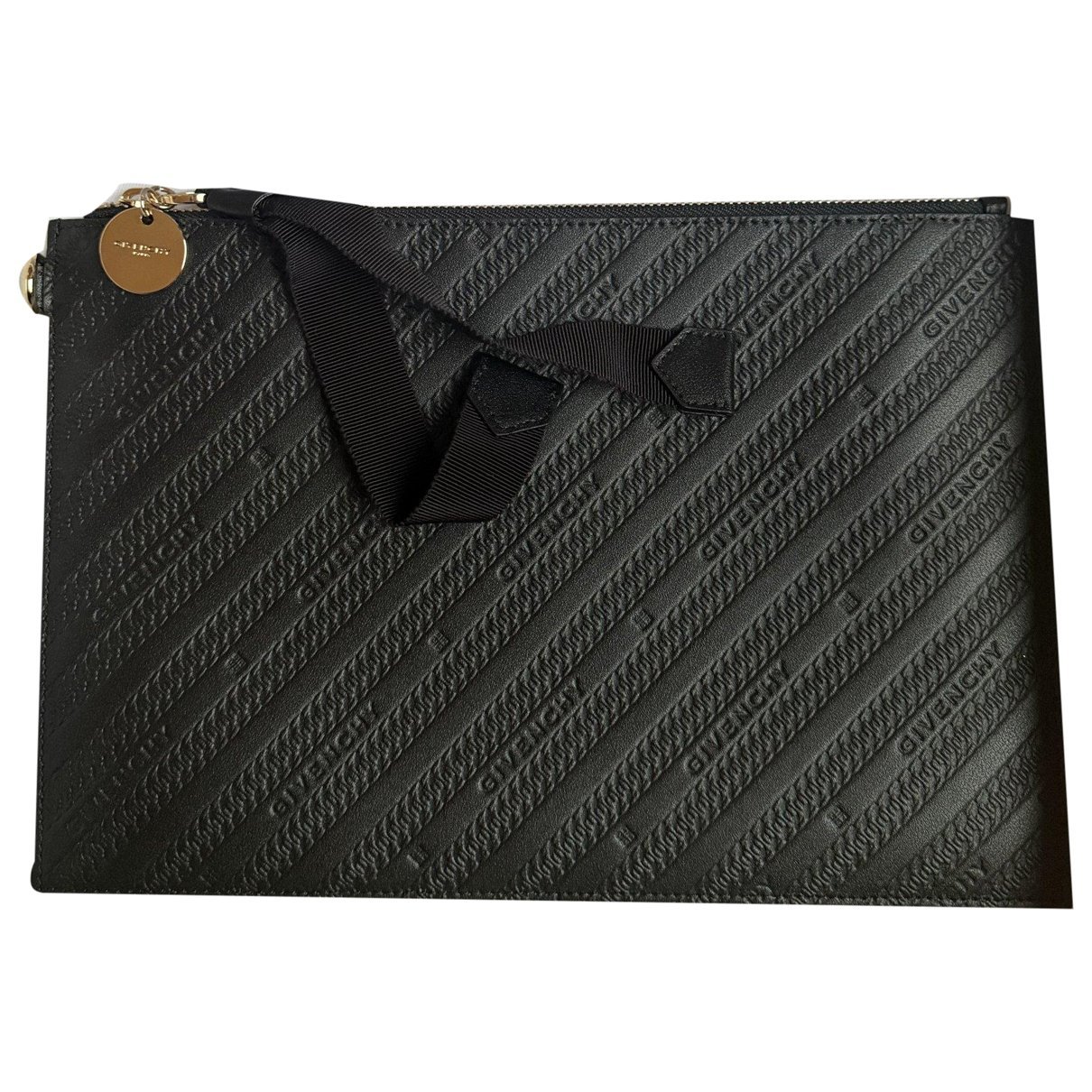 Leather clutch bag