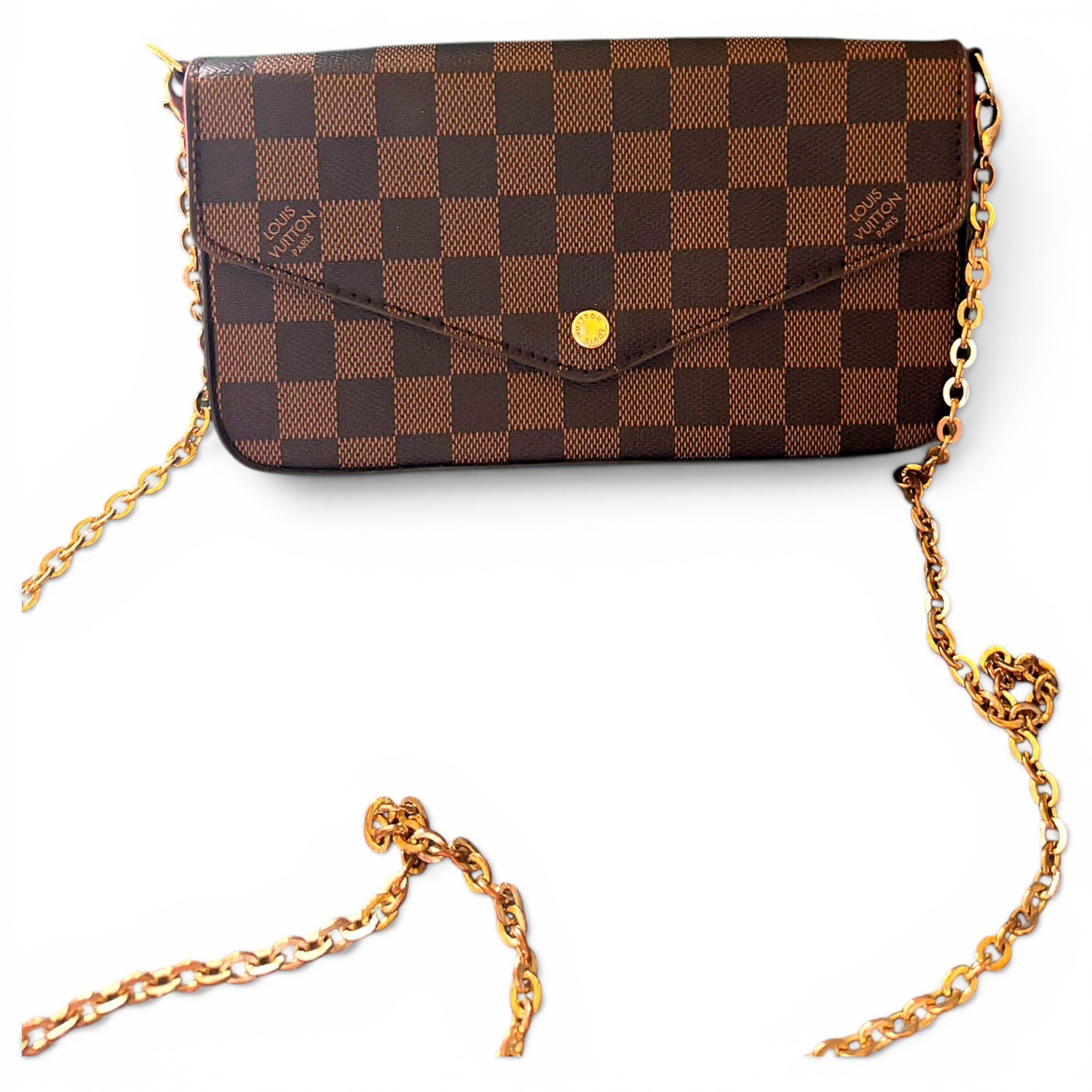 Leather clutch bag