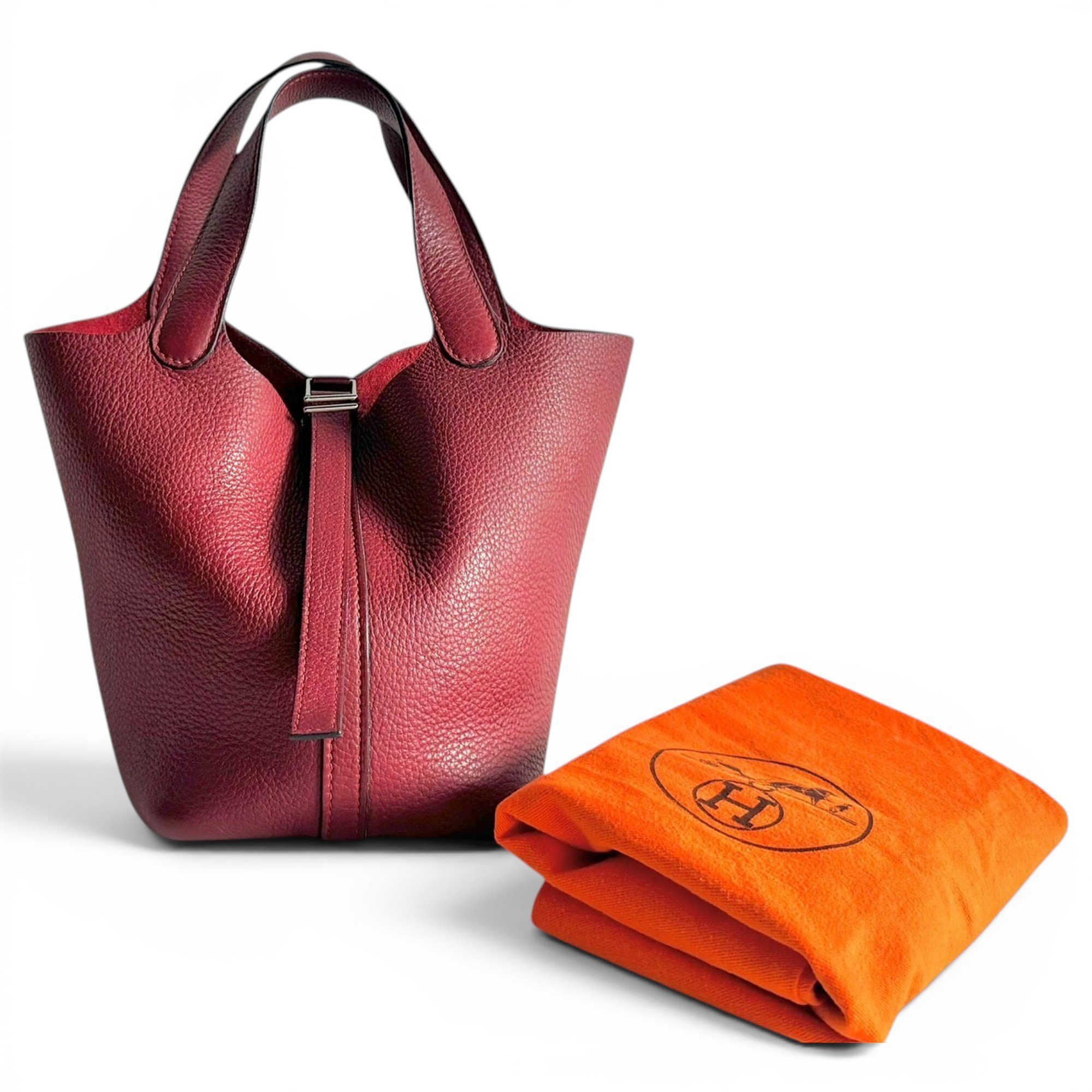 Picotin leather tote