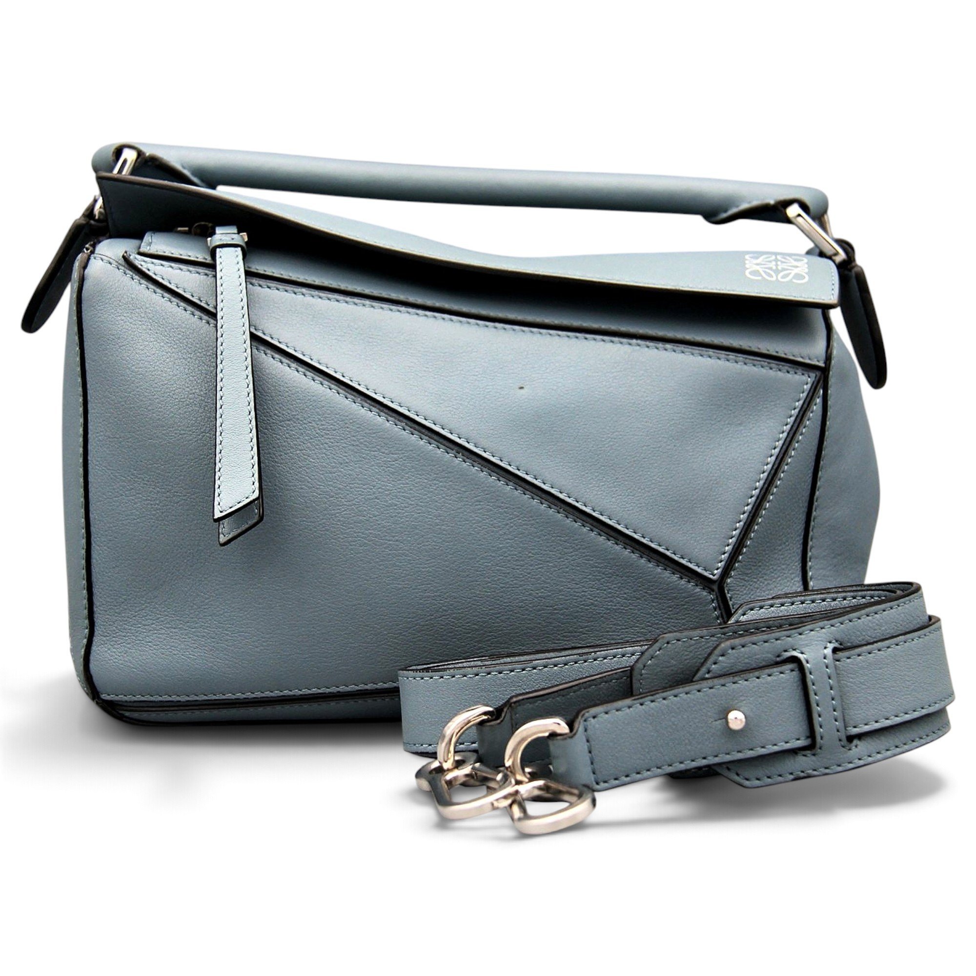 Puzzle leather handbag