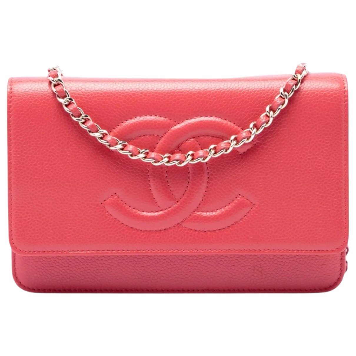 Wallet On Chain leather crossbody bag