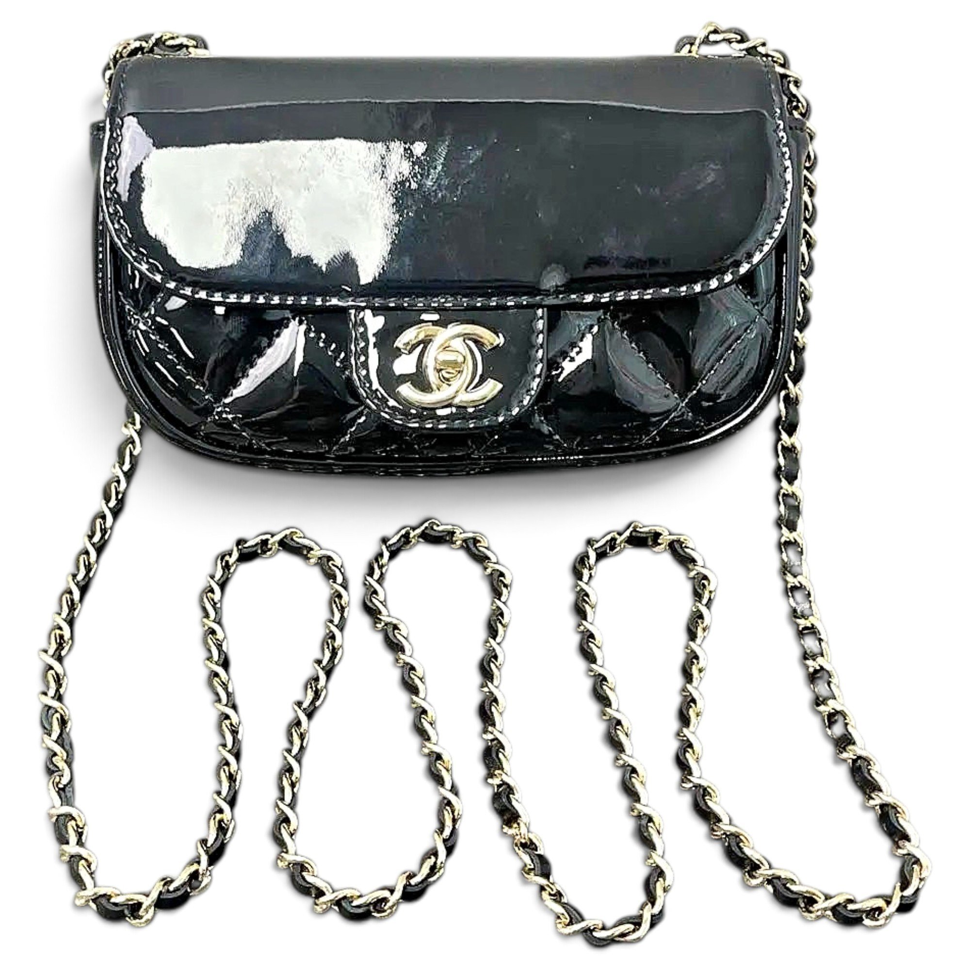 Patent leather crossbody bag