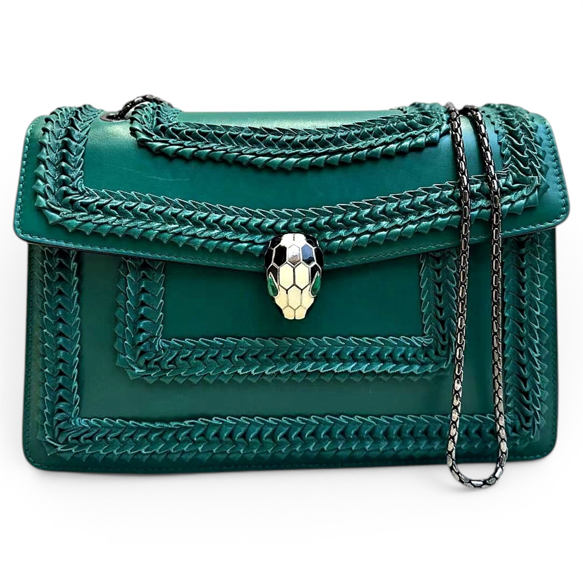 Serpenti leather handbag