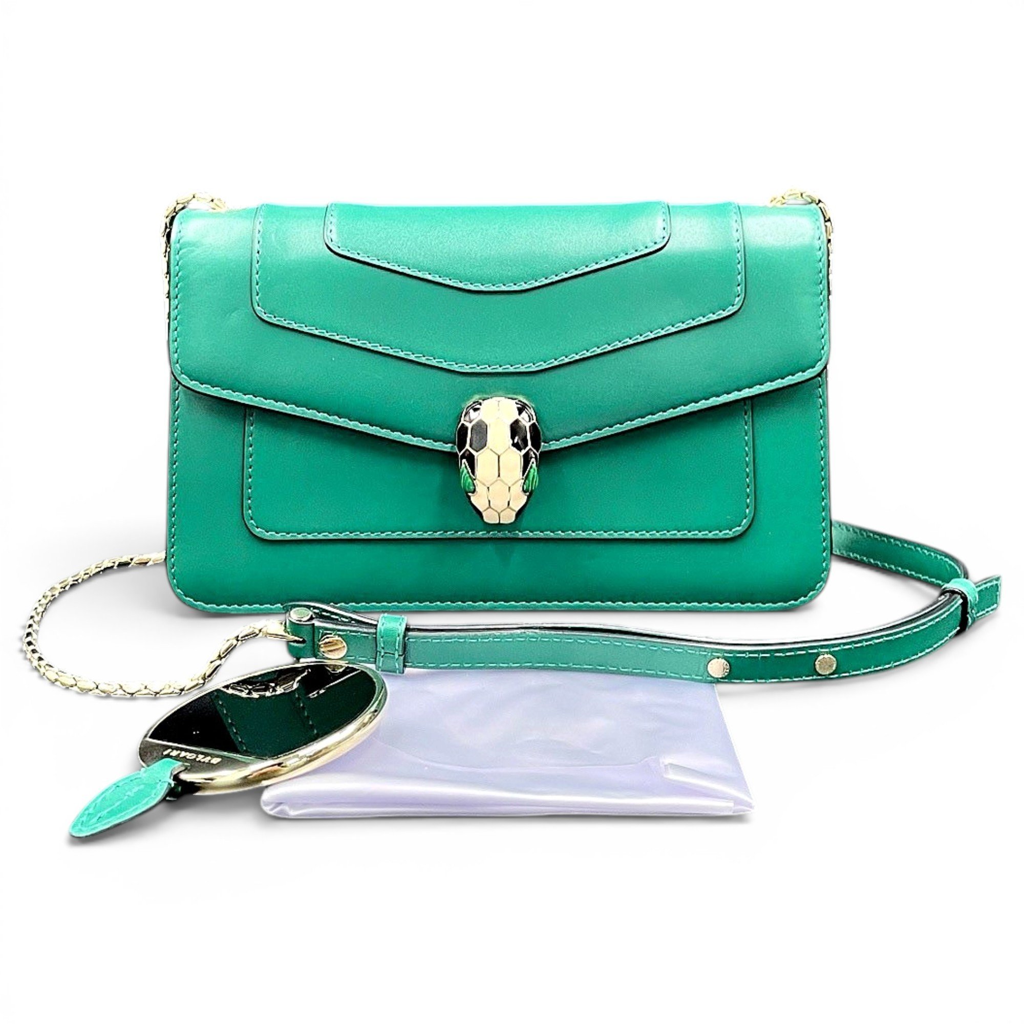 Serpenti leather handbag