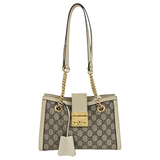 Padlock leather handbag