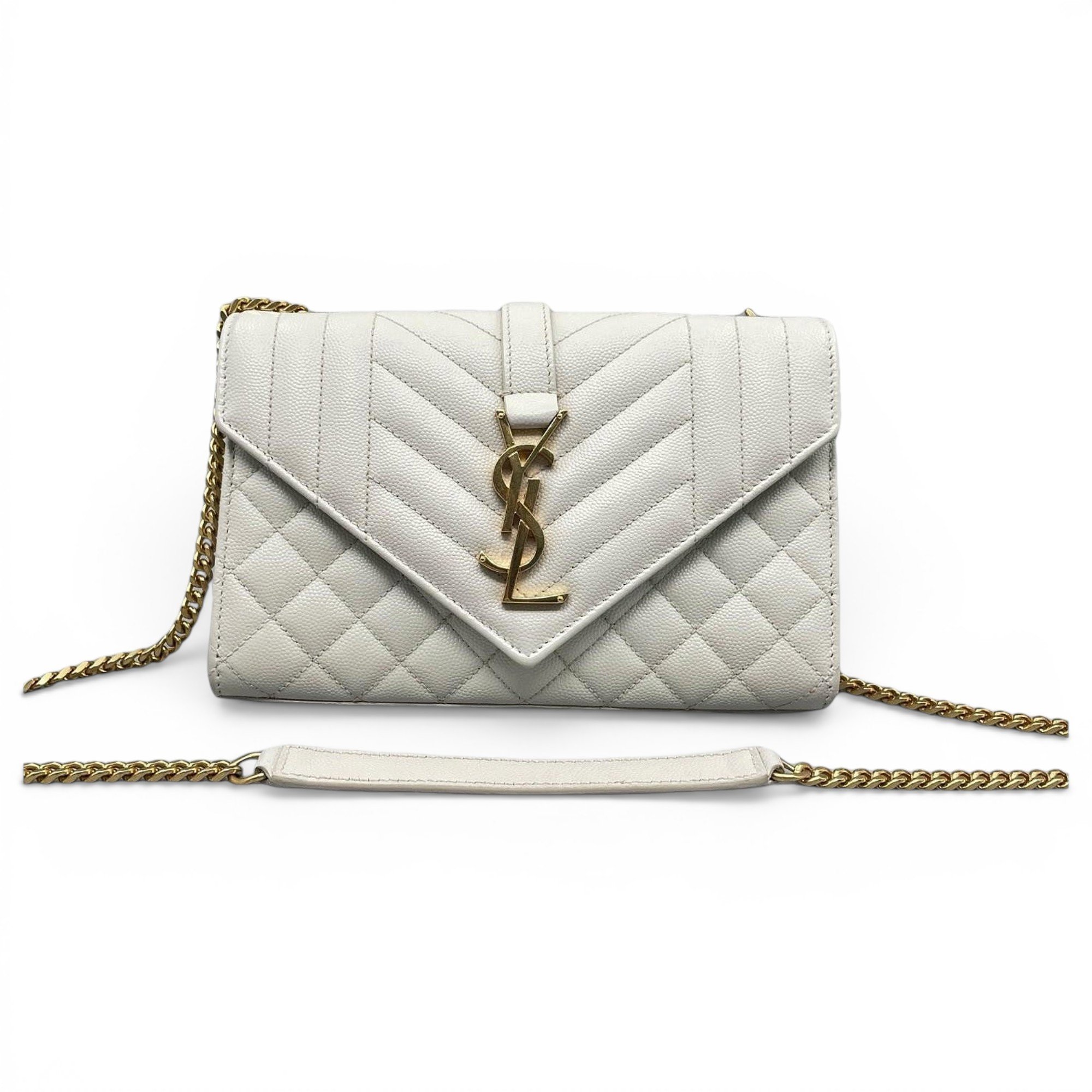 Envelope leather handbag