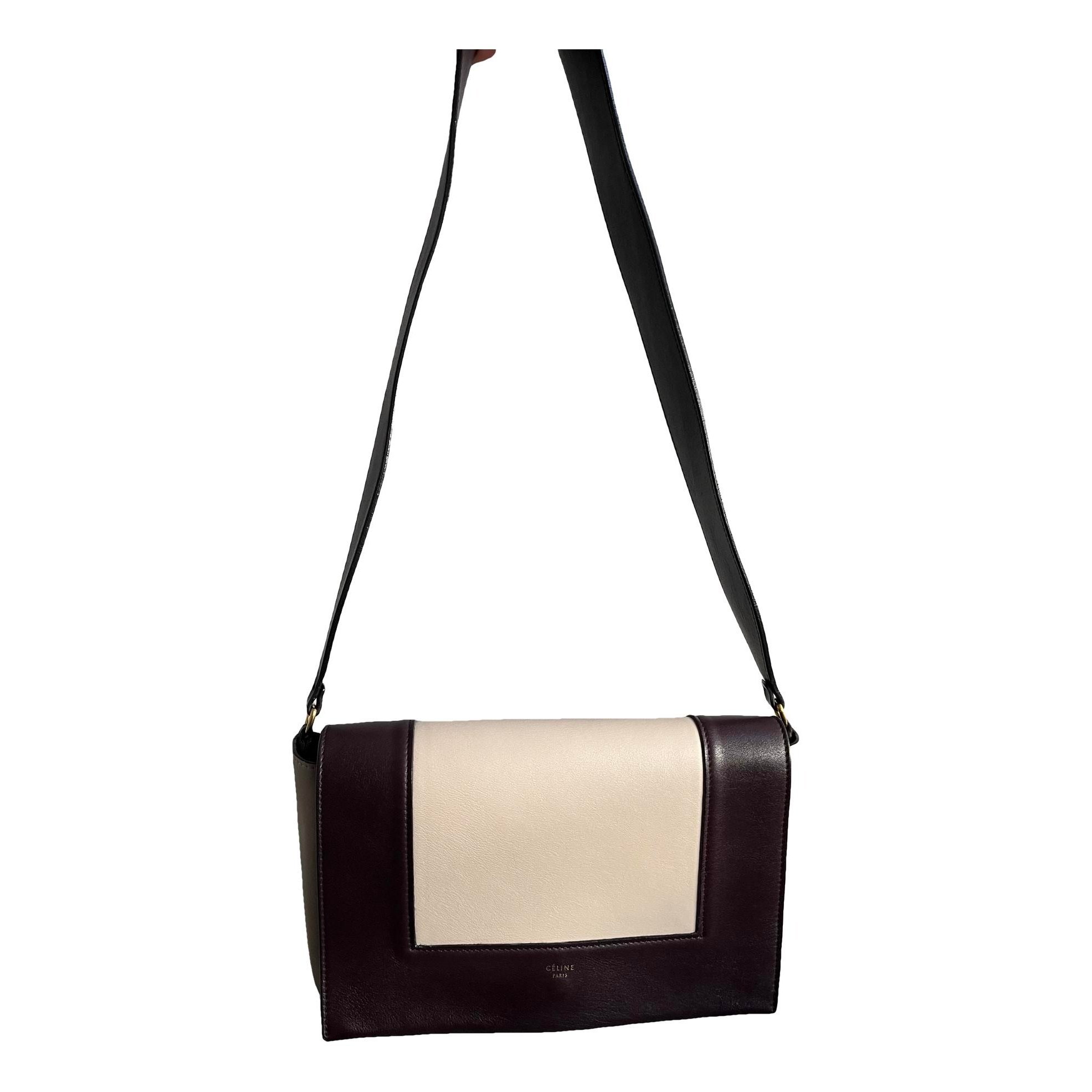 Frame leather handbag