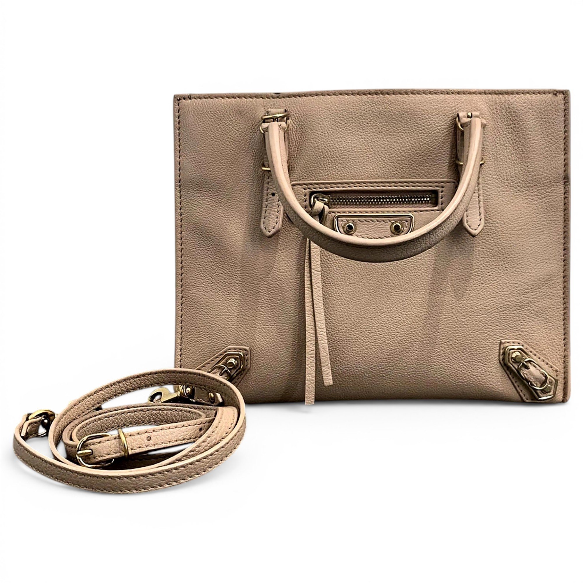 Papier leather handbag