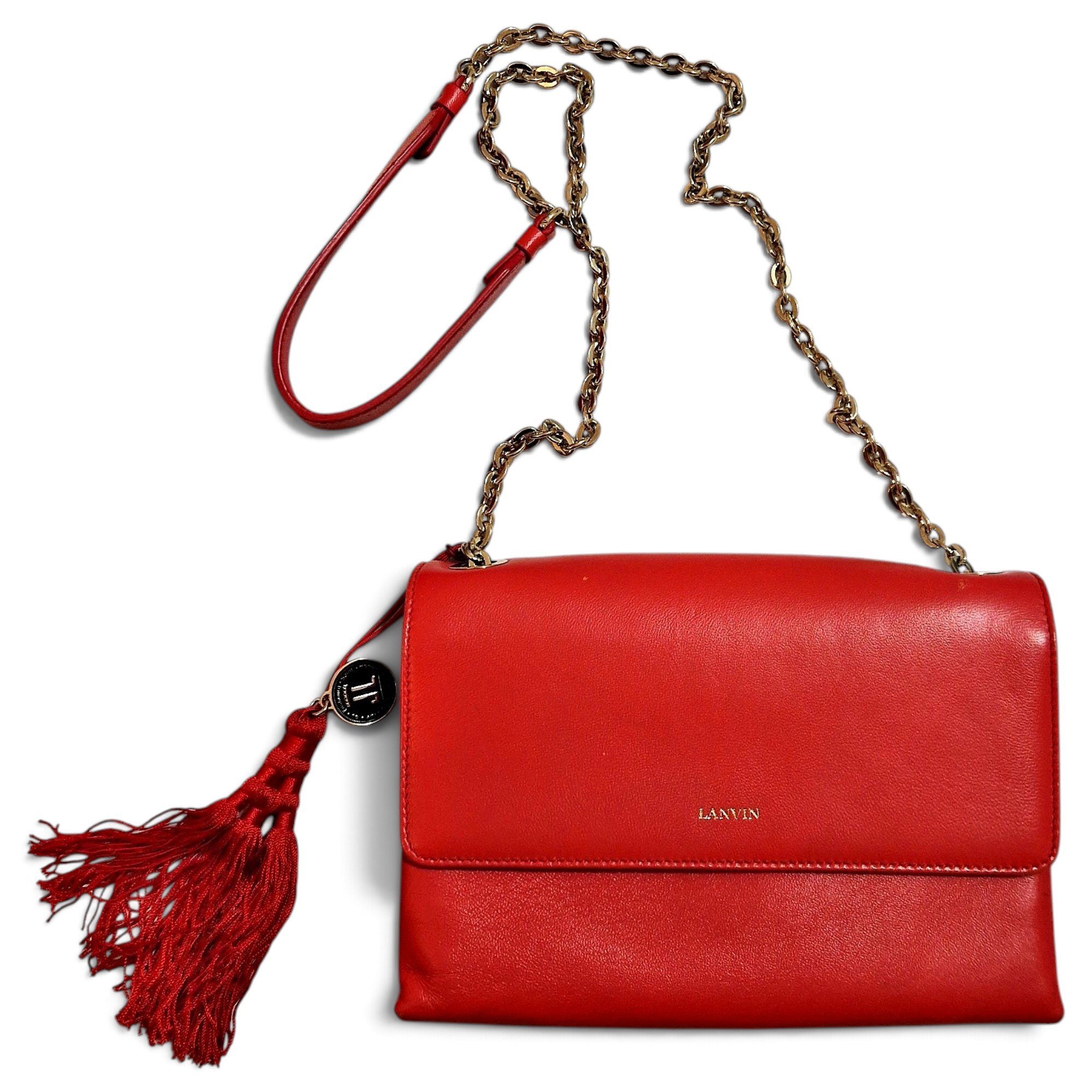 Leather clutch bag
