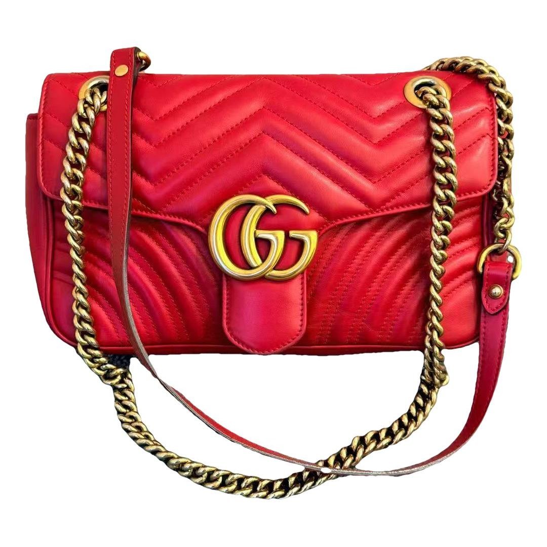 GG Marmont Flap leather handbag