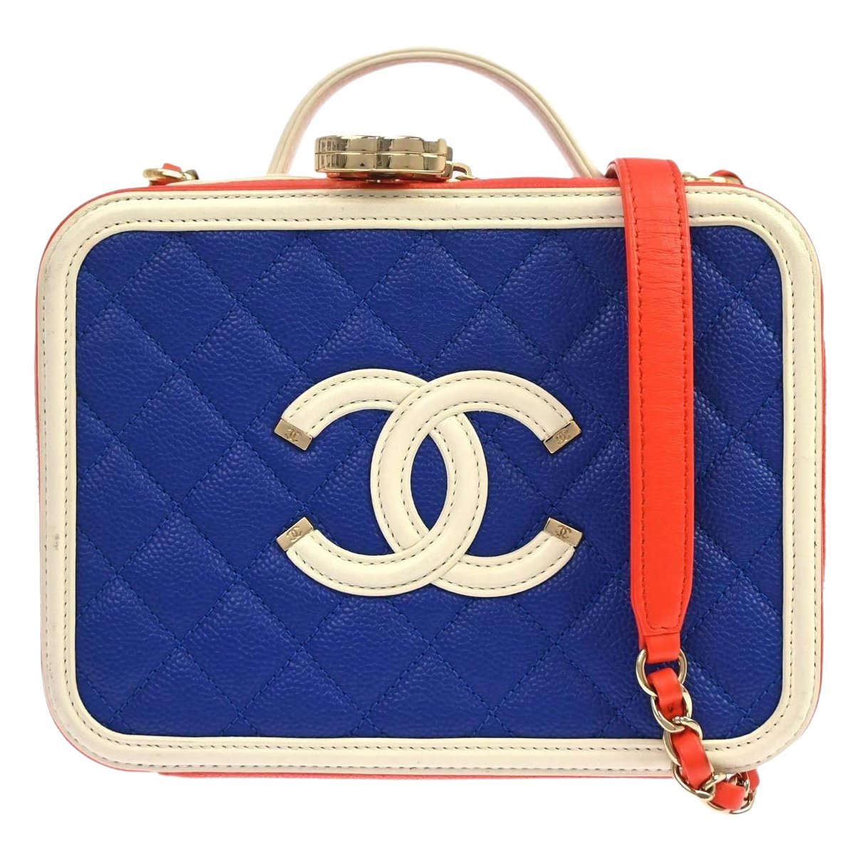 Vanity leather handbag