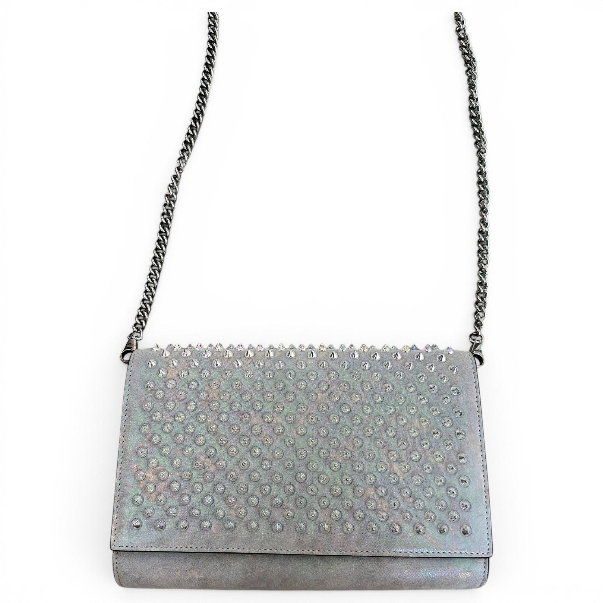Leather clutch bag