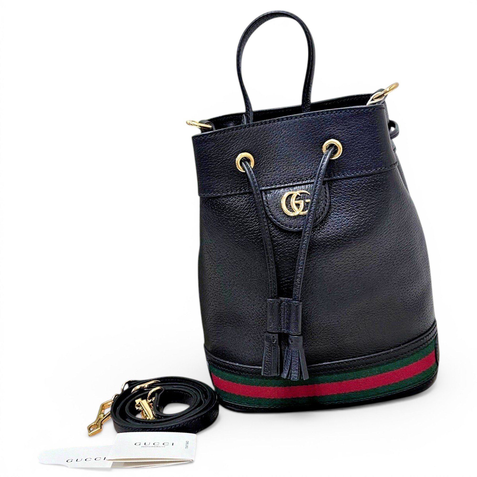 Ophidia Bucket leather handbag
