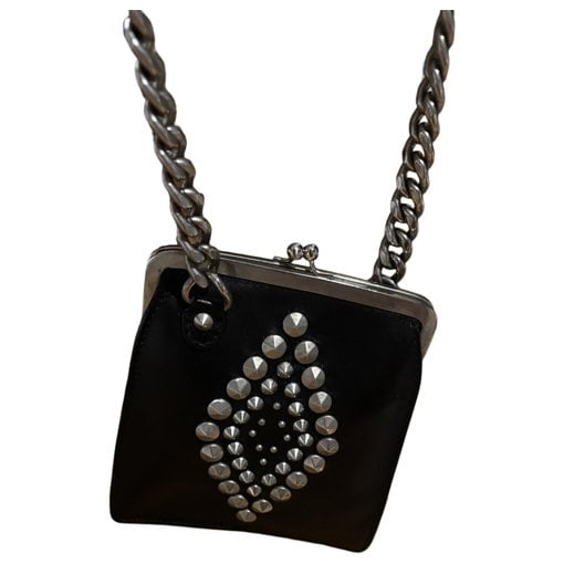 Leather clutch bag