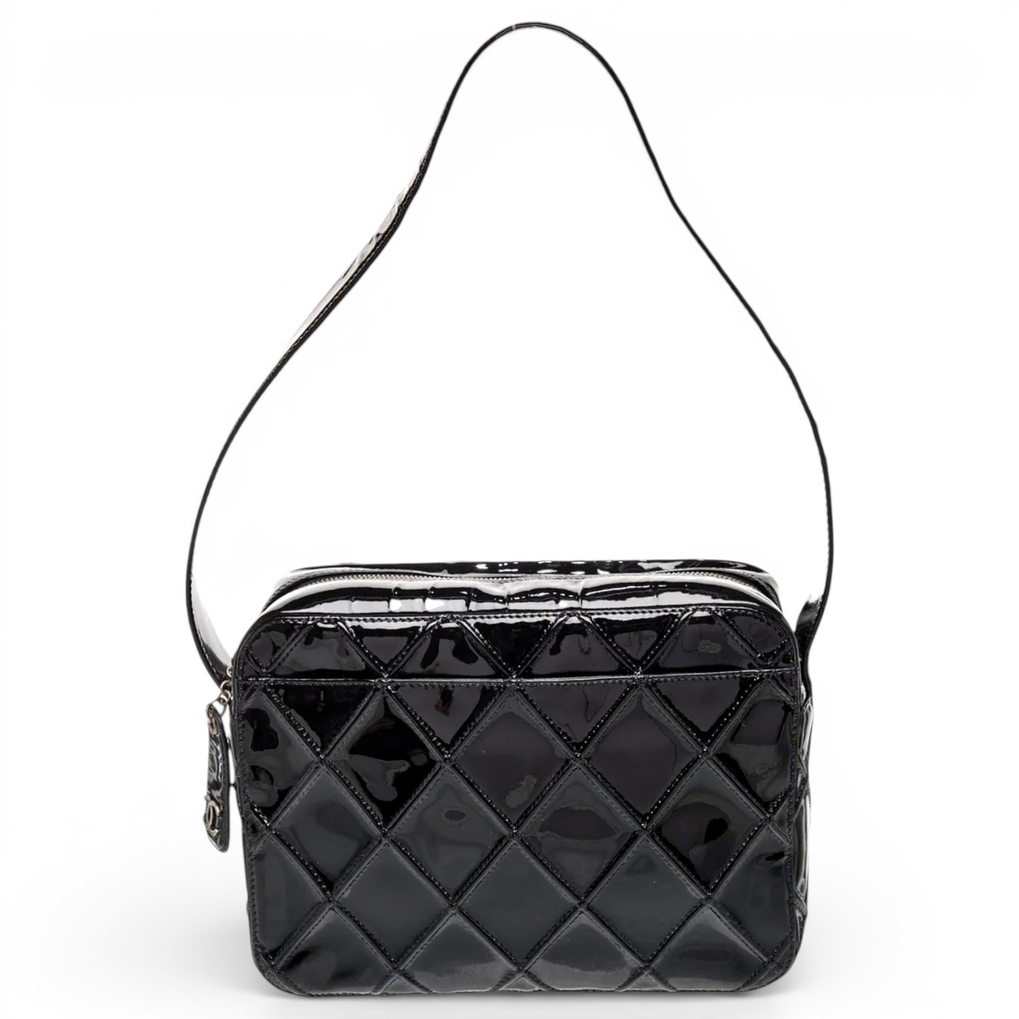 Patent leather handbag