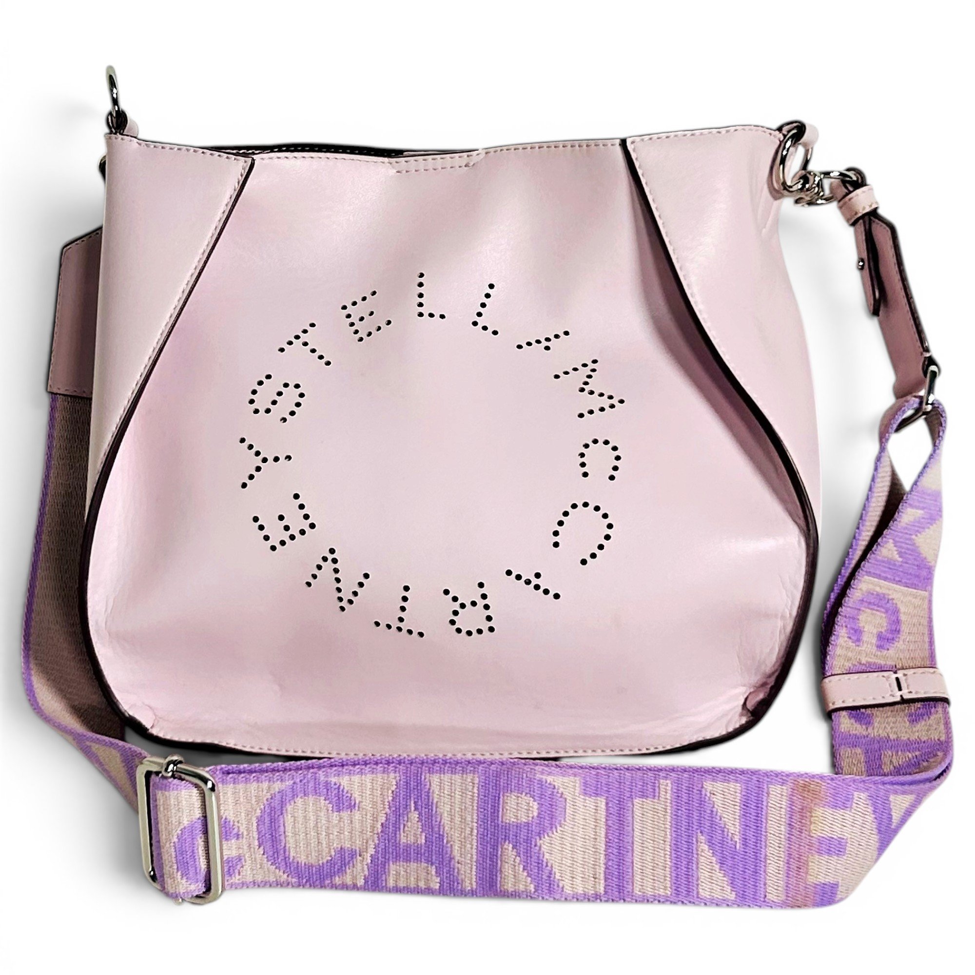 Logo vegan leather crossbody bag