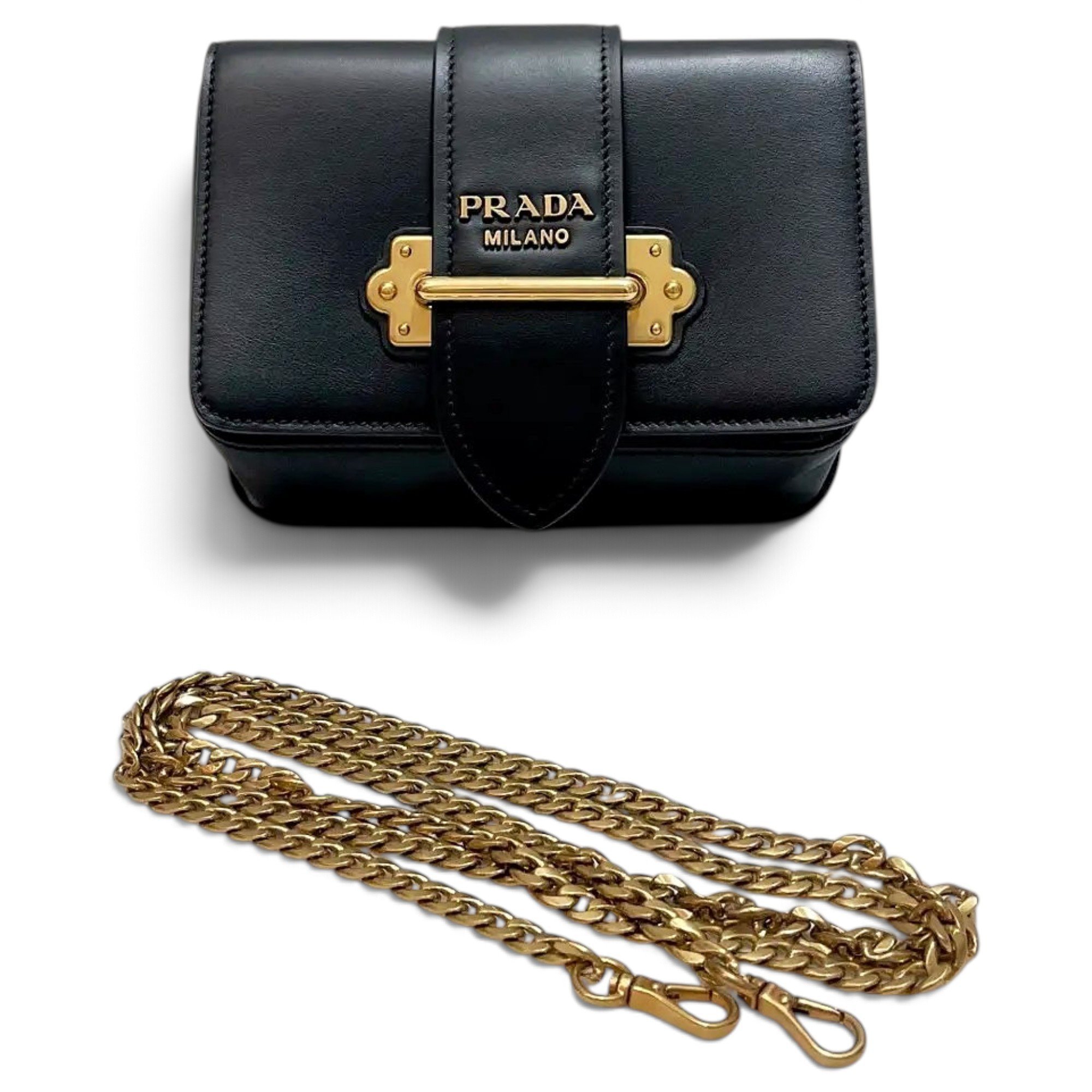 Cahier Buckle leather handbag