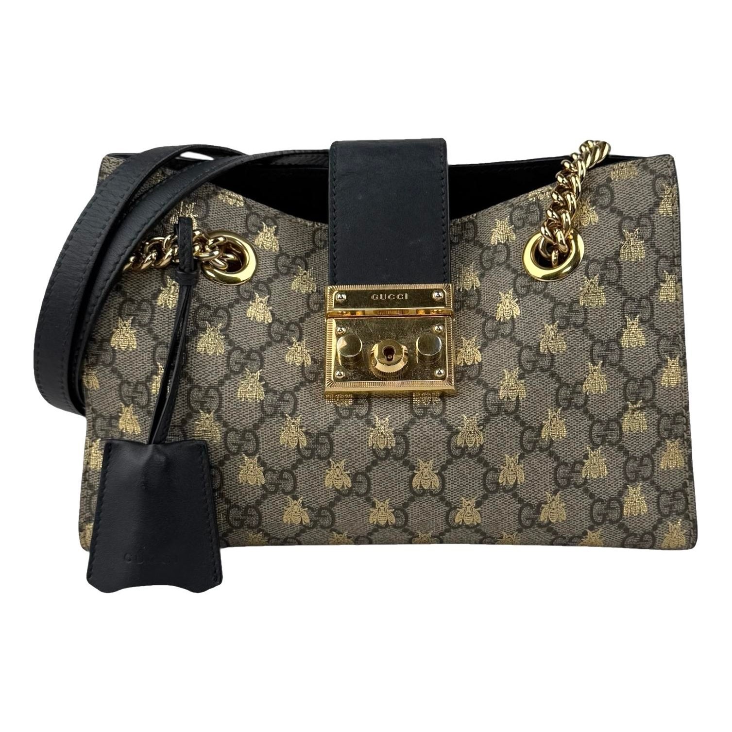 Padlock leather handbag