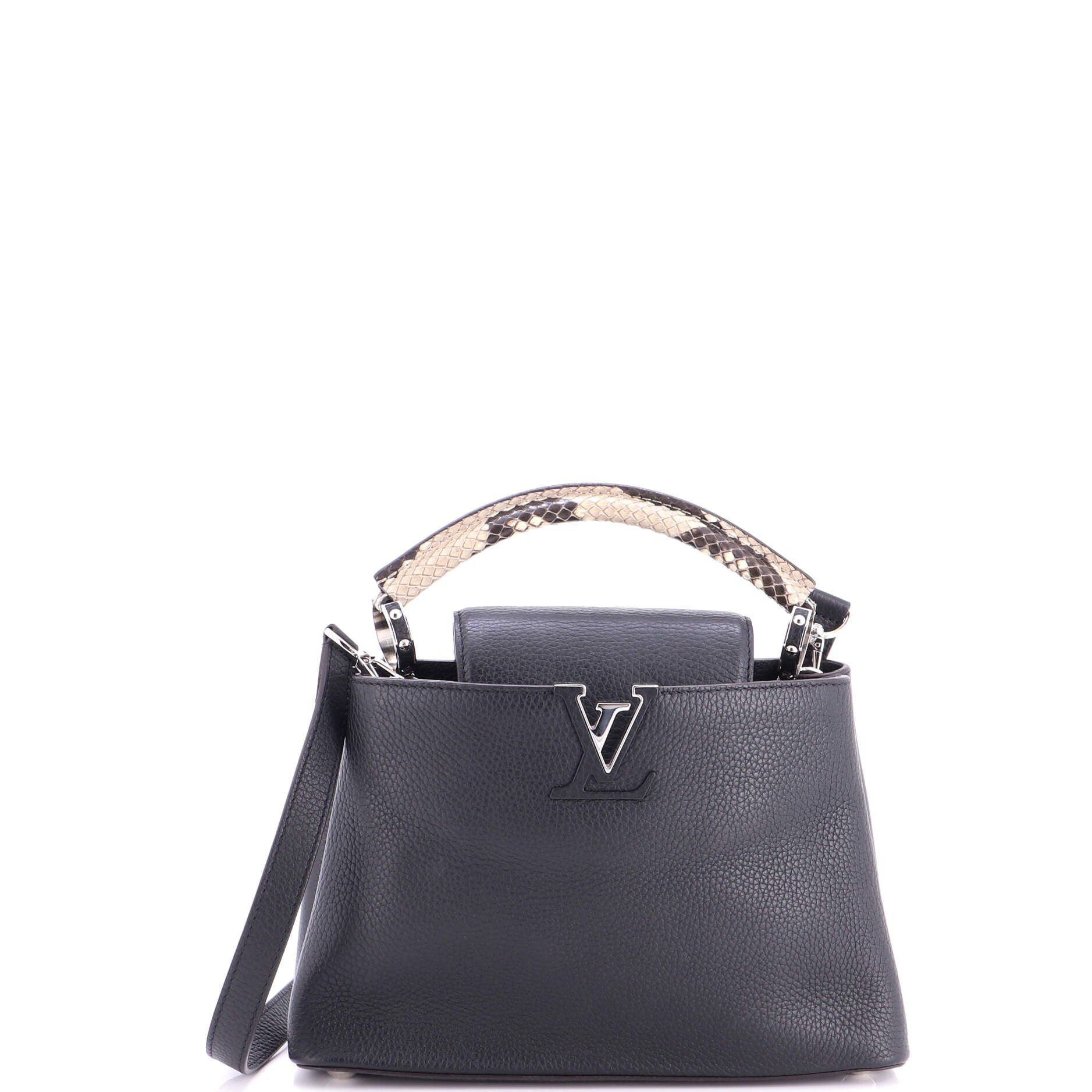 Capucines Bag Leather with Python PM