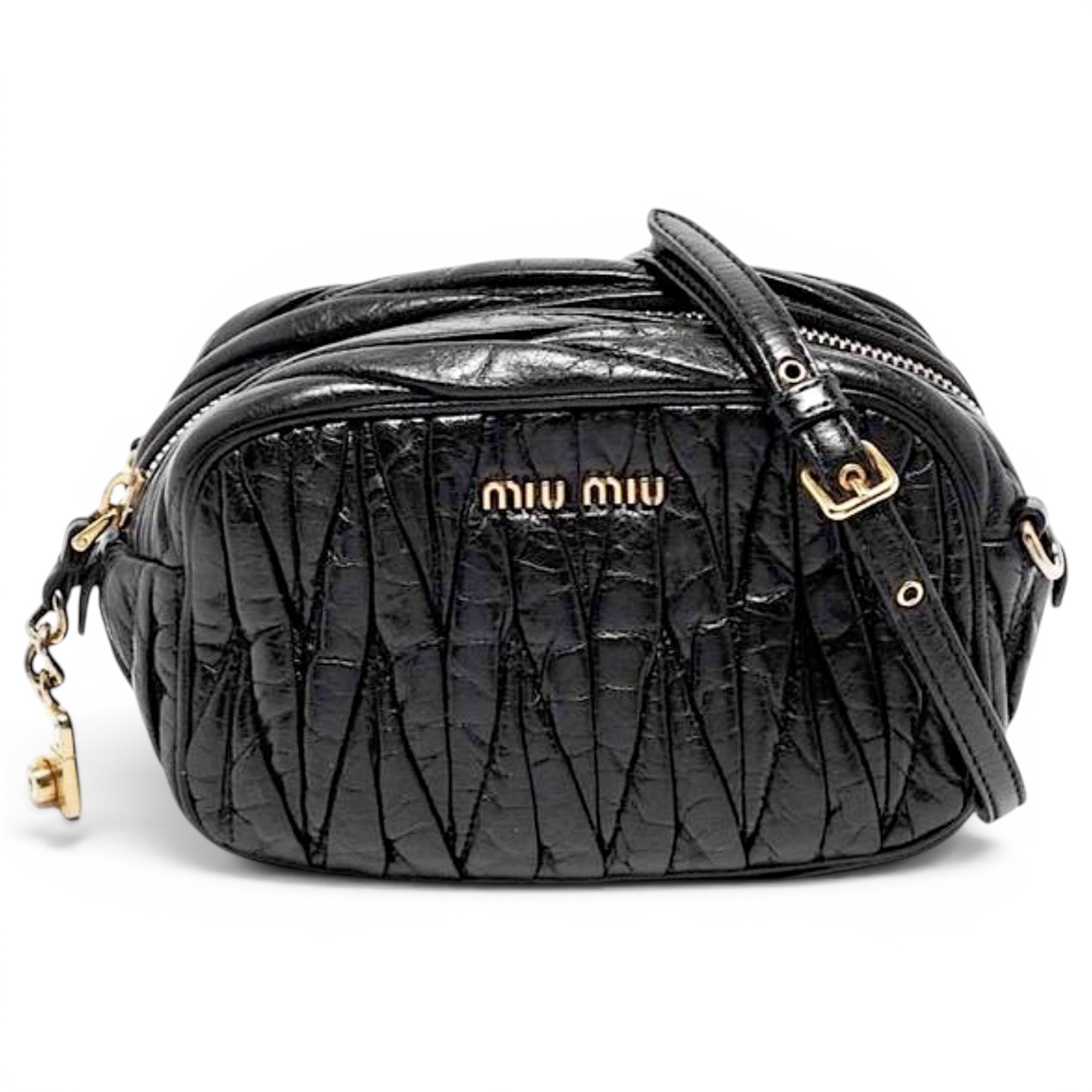 Matelassé leather clutch bag