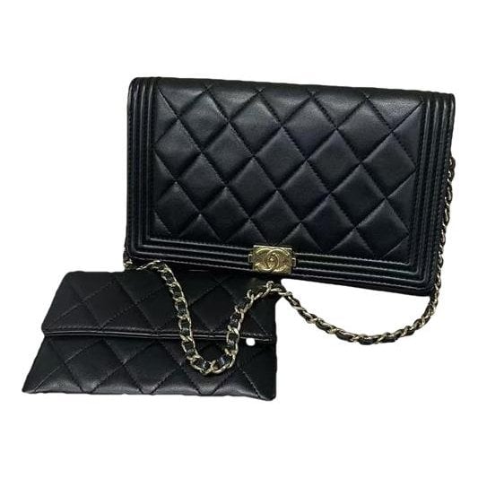Wallet On Chain Boy leather handbag