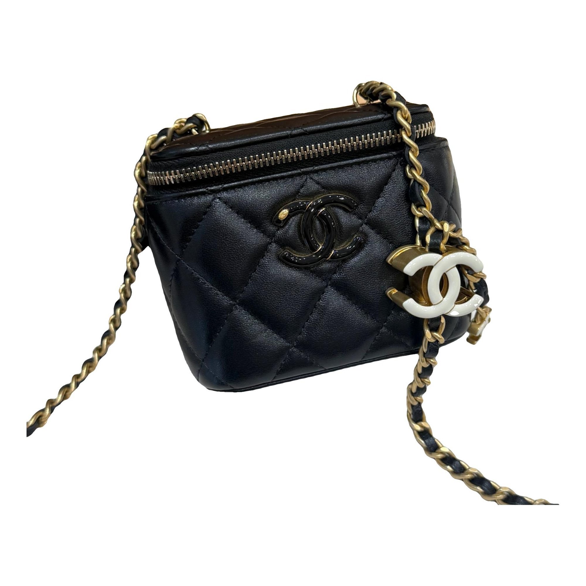 Vanity leather handbag