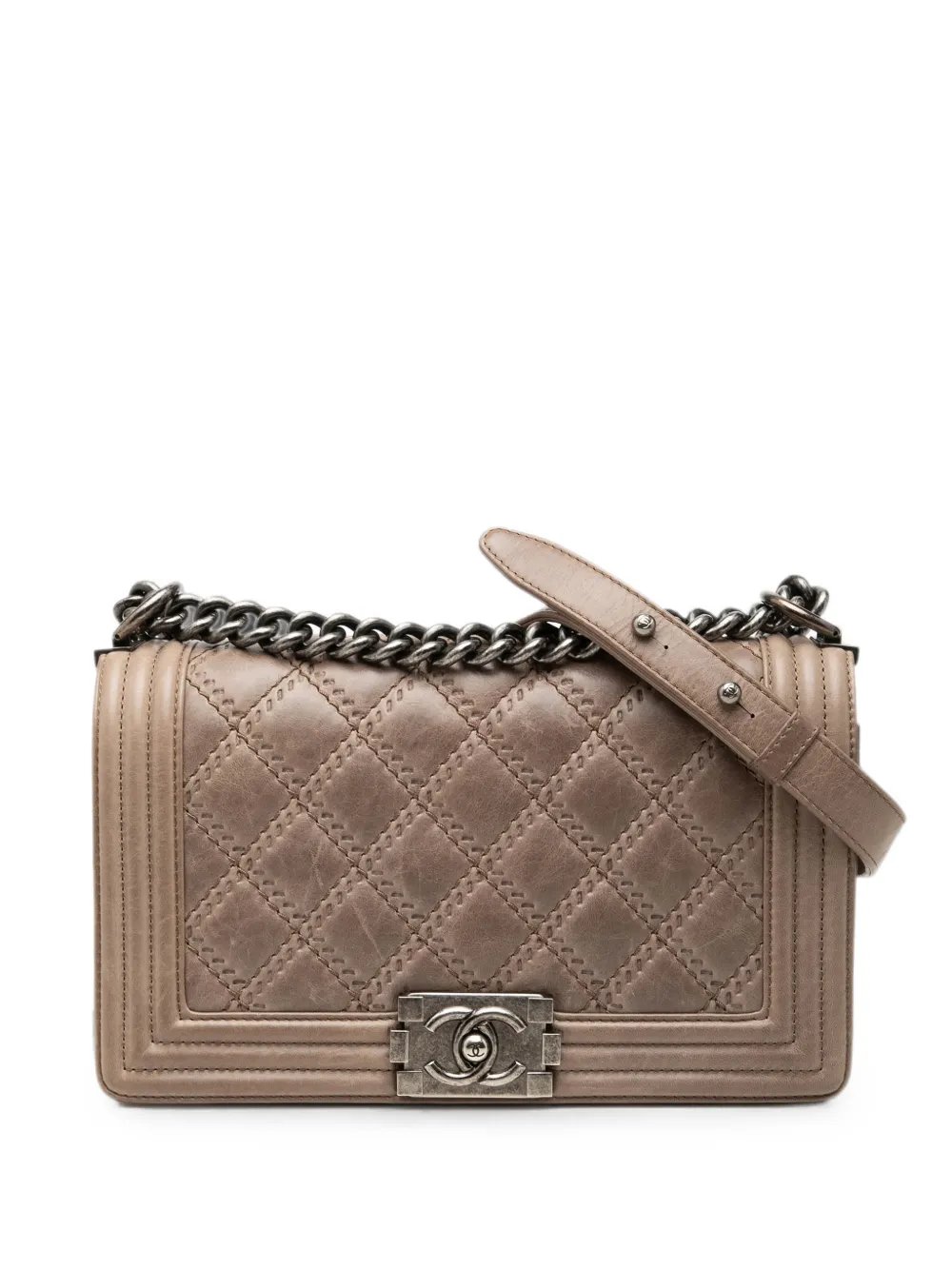 2013-2014 Old Medium Aged Calfskin Double Stitch Boy Flap crossbody bag