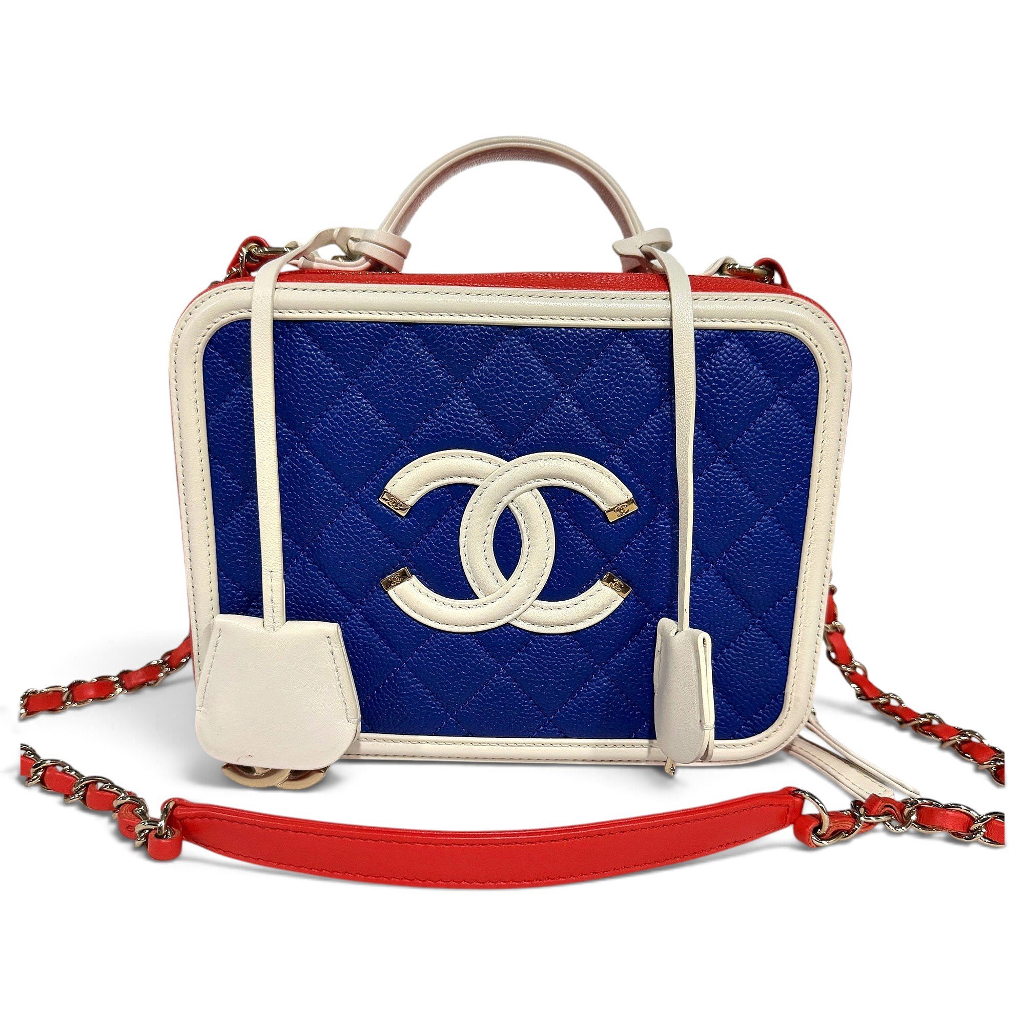 Vanity leather handbag