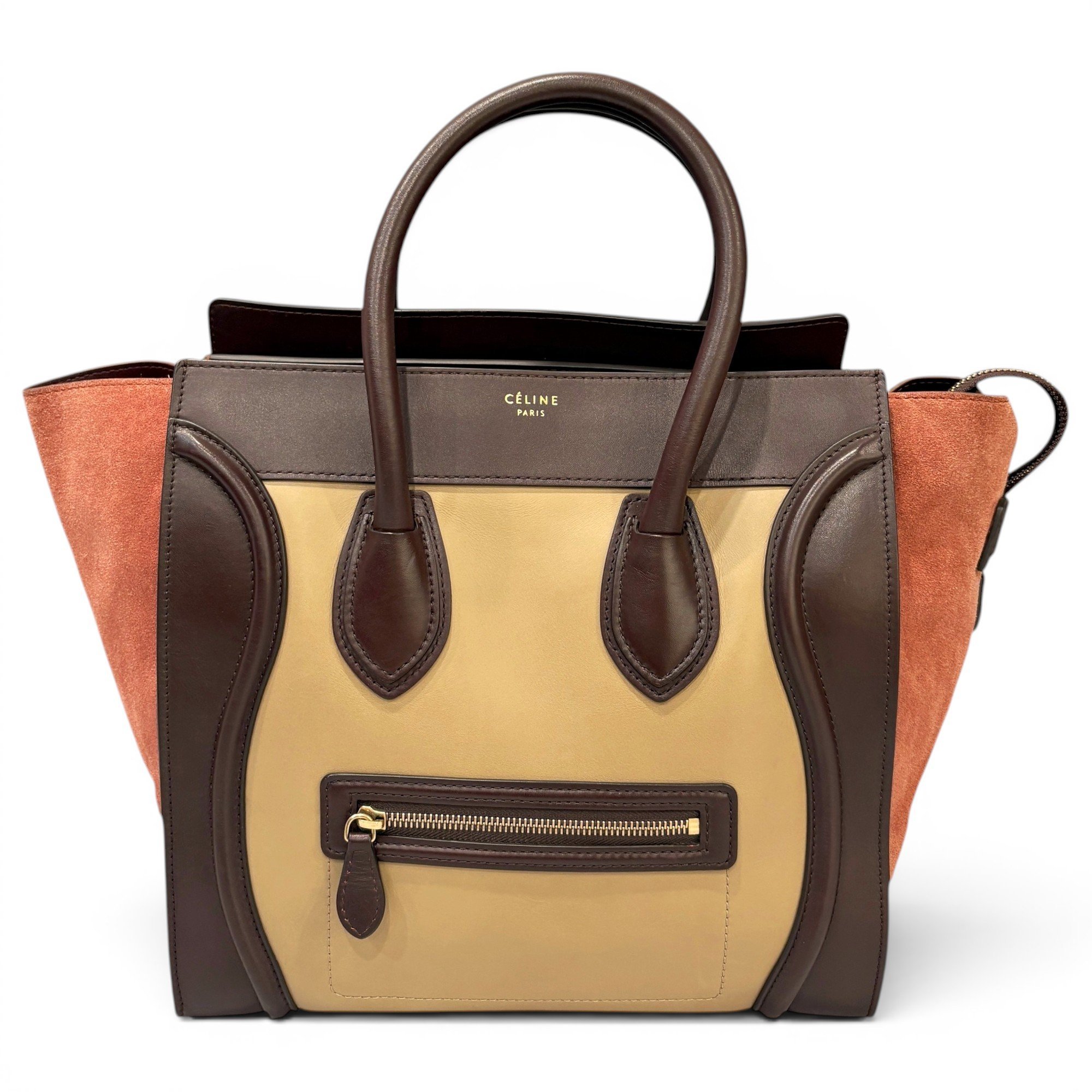 Luggage pony-style calfskin handbag