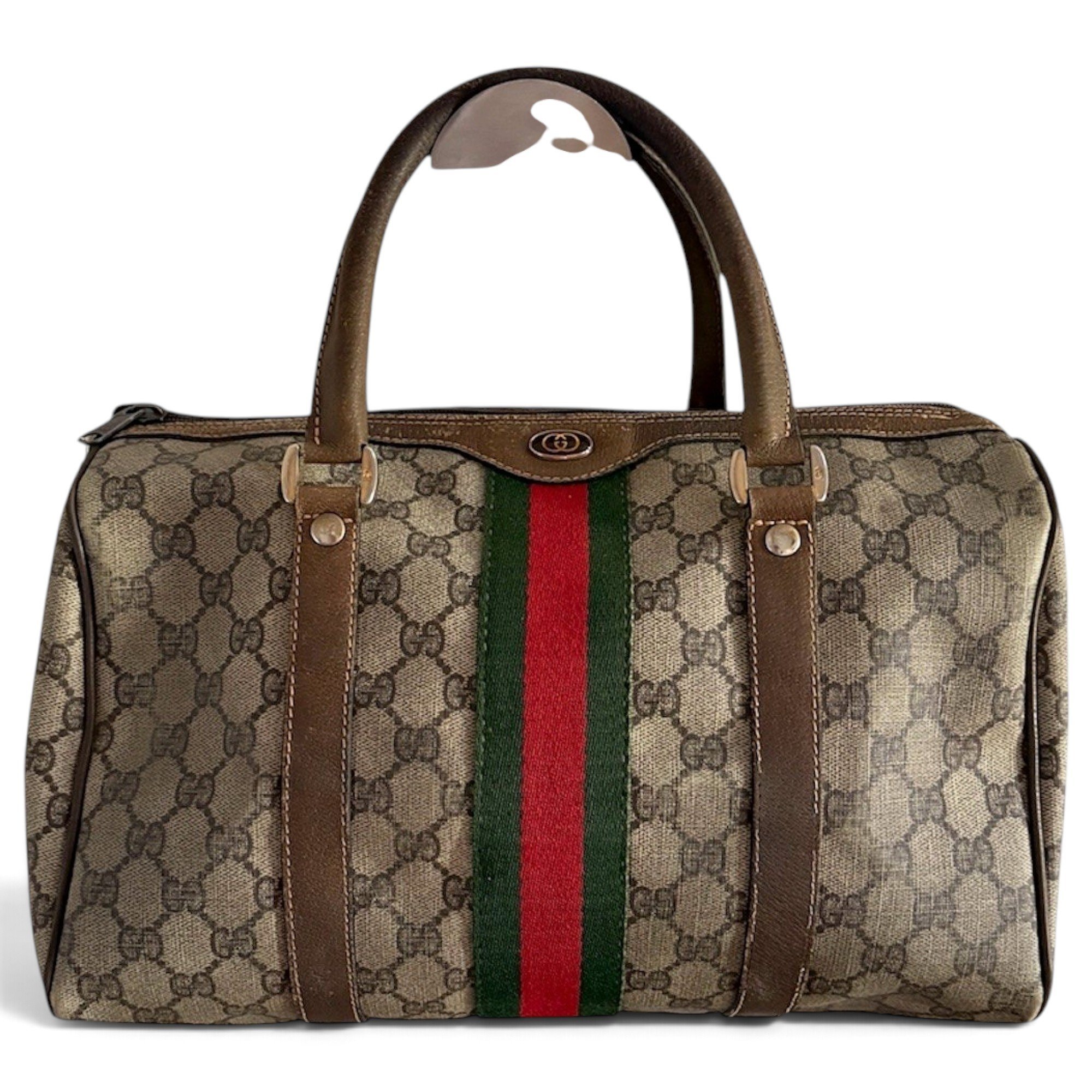 Ophidia Boston leather bowling bag
