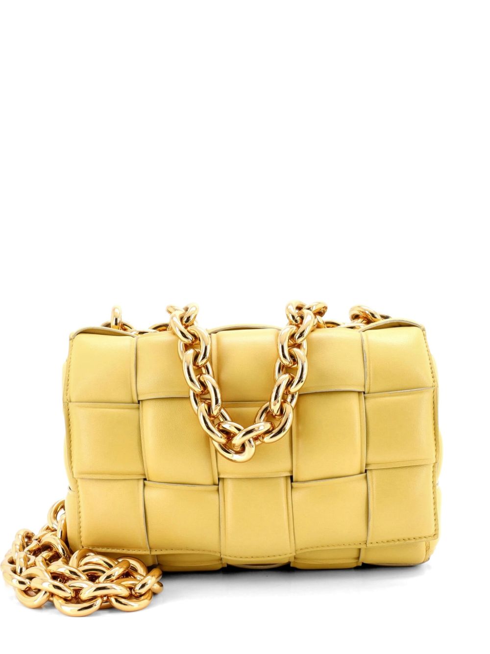 Cassette Chain Padded Maxi Intrecciato Leather crossbody bag
