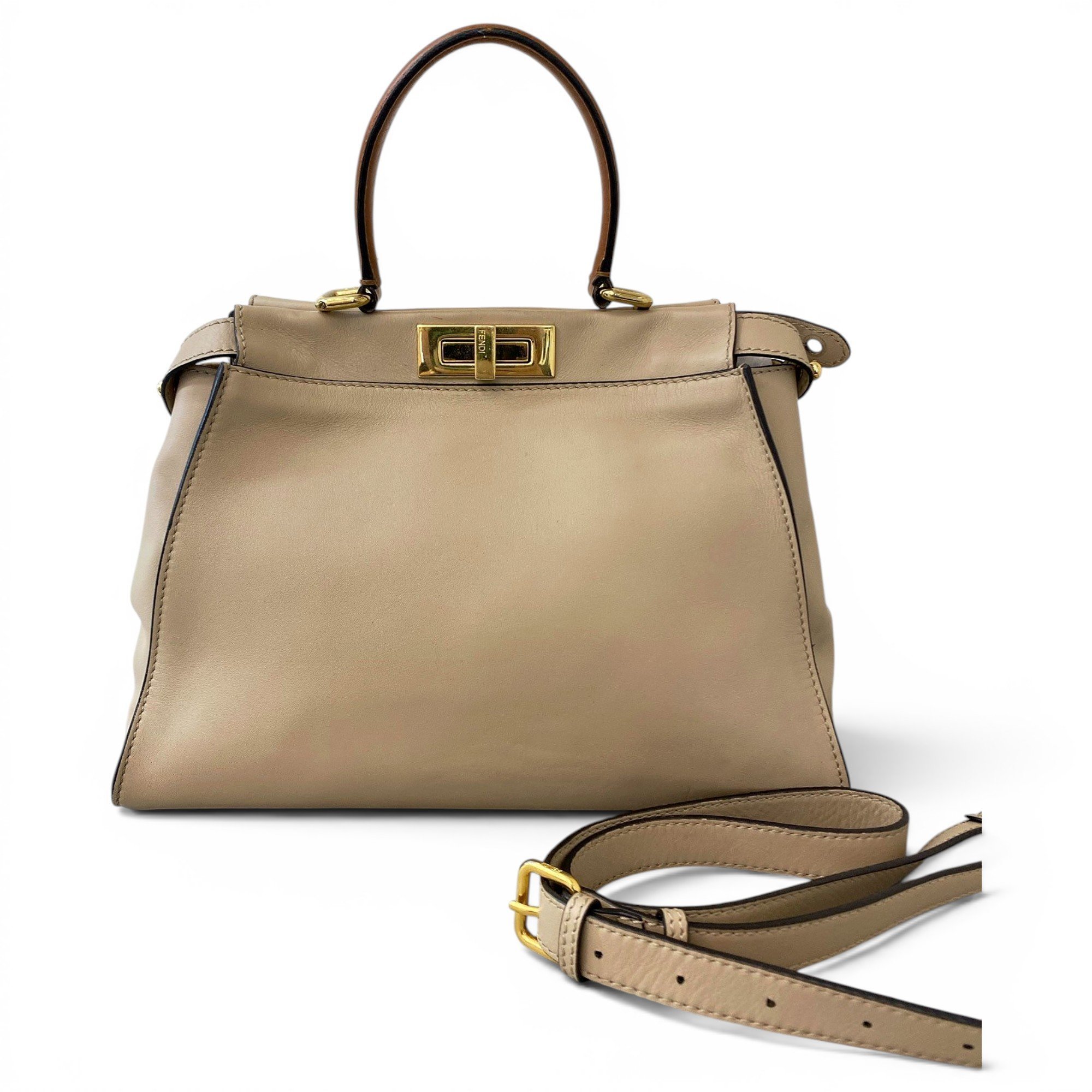Peekaboo leather handbag