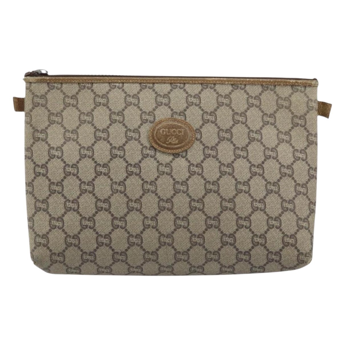 Leather clutch bag